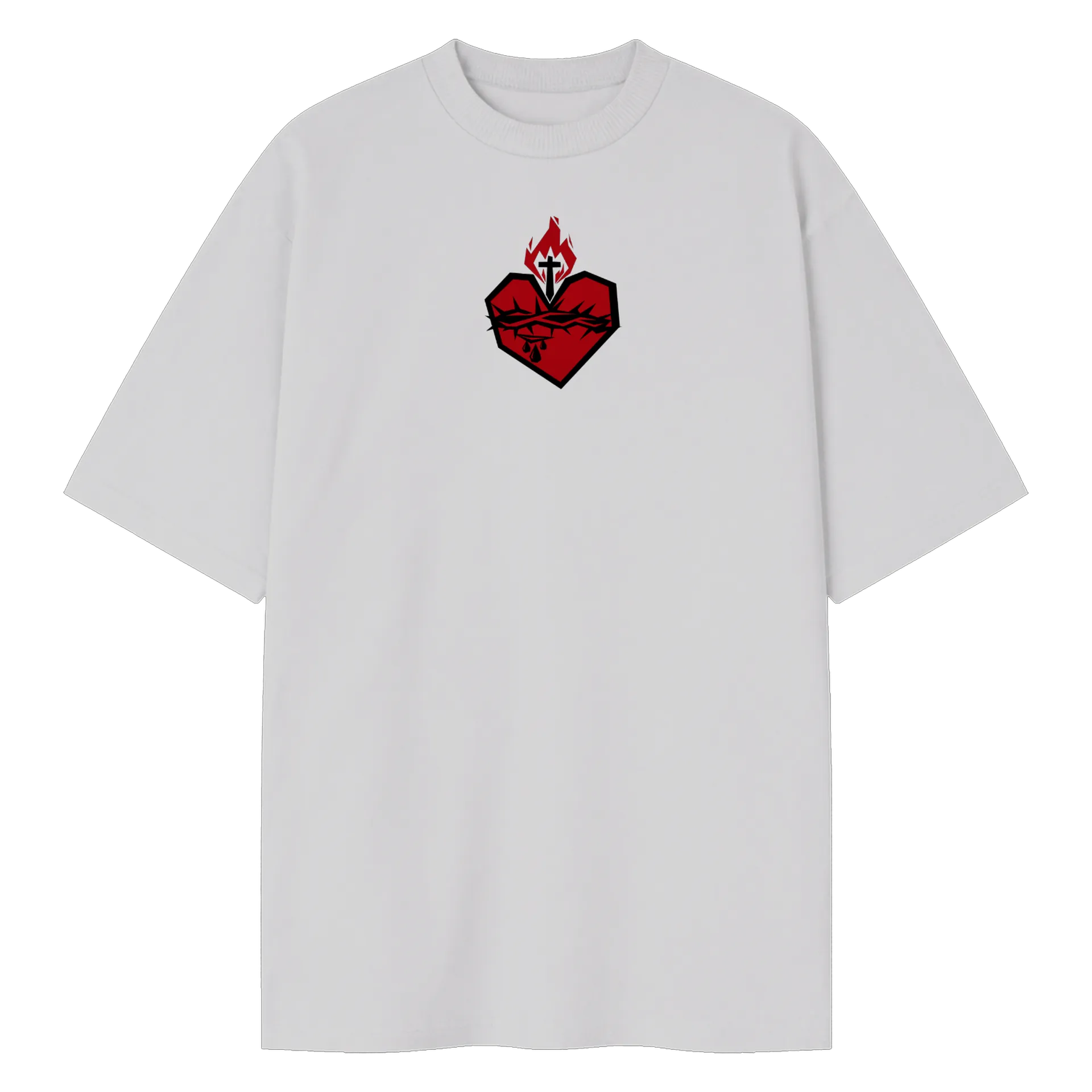 Camiseta Oversized - Sagrado Coração de Jesus - Vermelho - Imagem 1