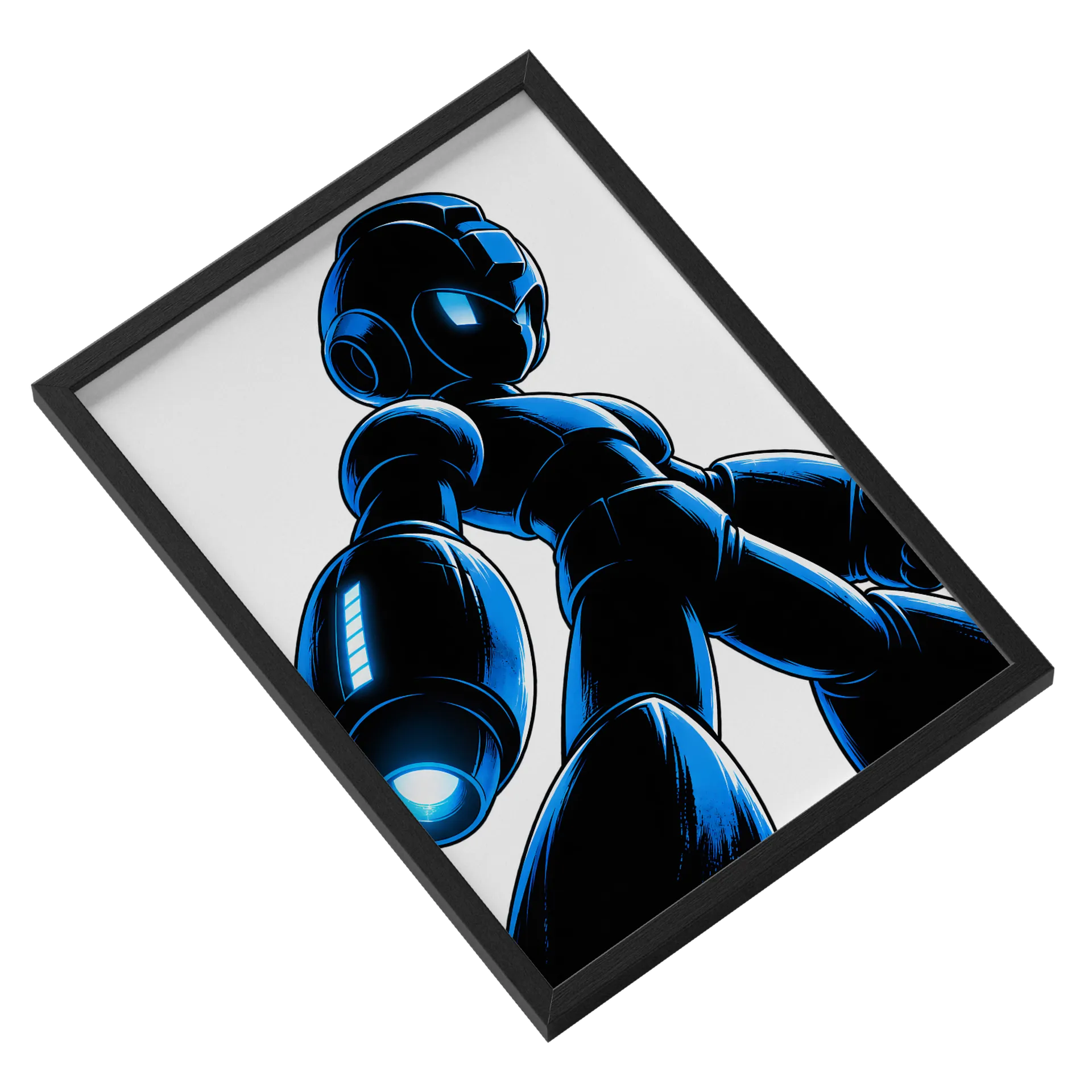 Quadro A3 Mega Man Com Vidro de Dondere — imagem 2 de 3