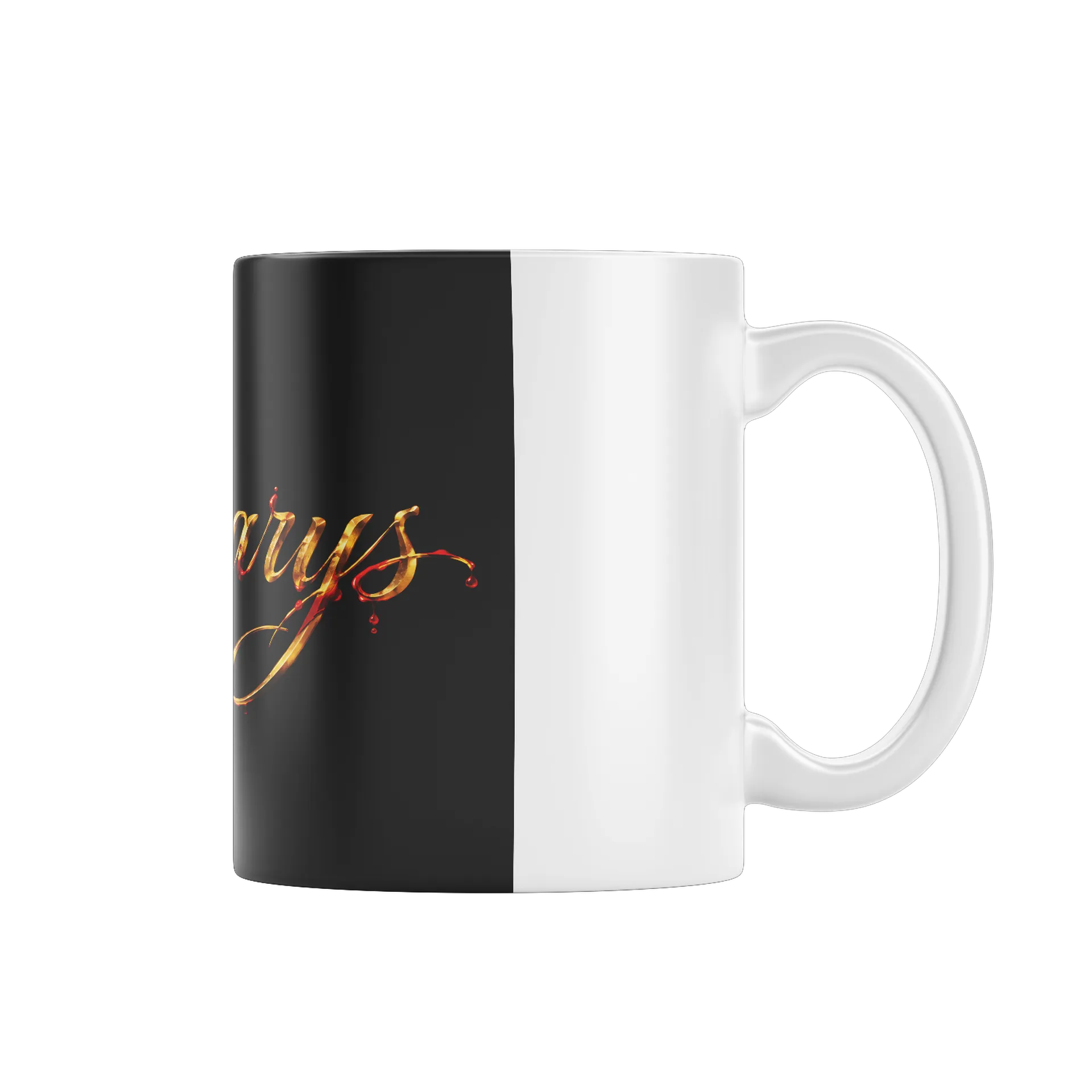 Caneca Porcelana Dreams Tipográfico Dourado 325ml - Imagem 1