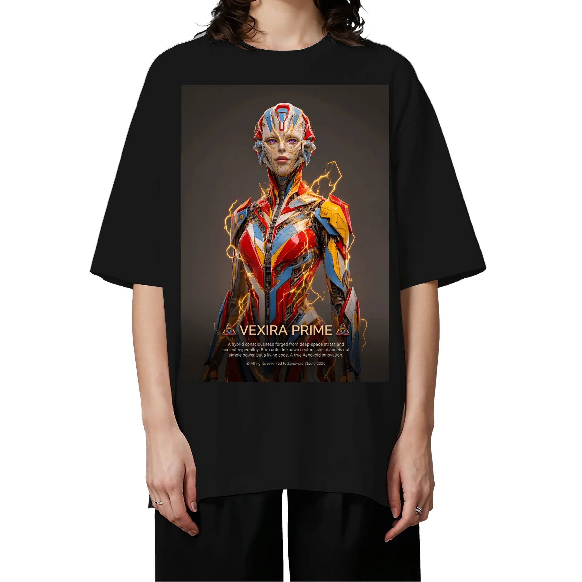 Camiseta Oversized - Vexira Prime by Xenovoid Studio 👽 - Imagem 3