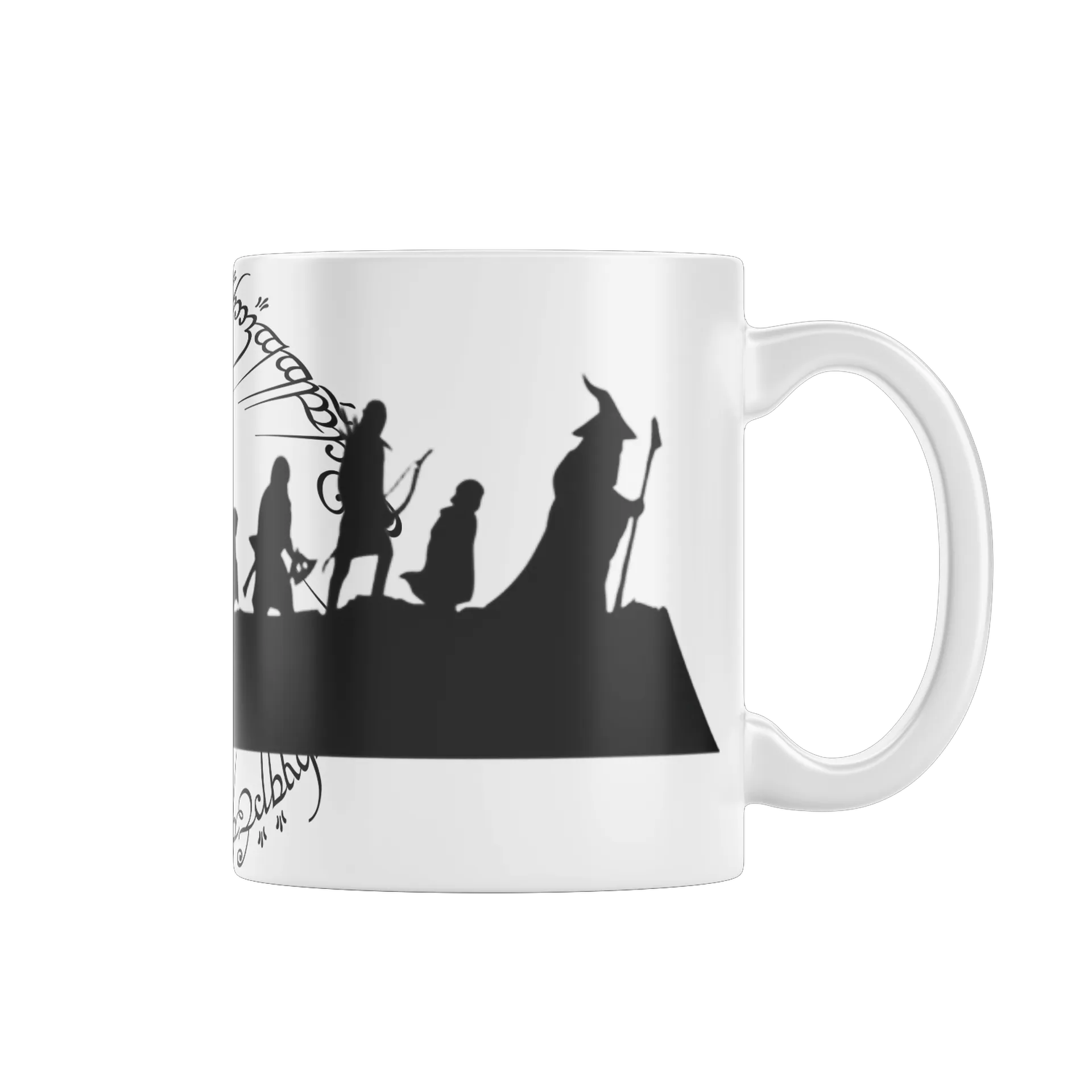 Caneca Porcelana Silhuetas Personagens Fantasia 325ml - Imagem 1