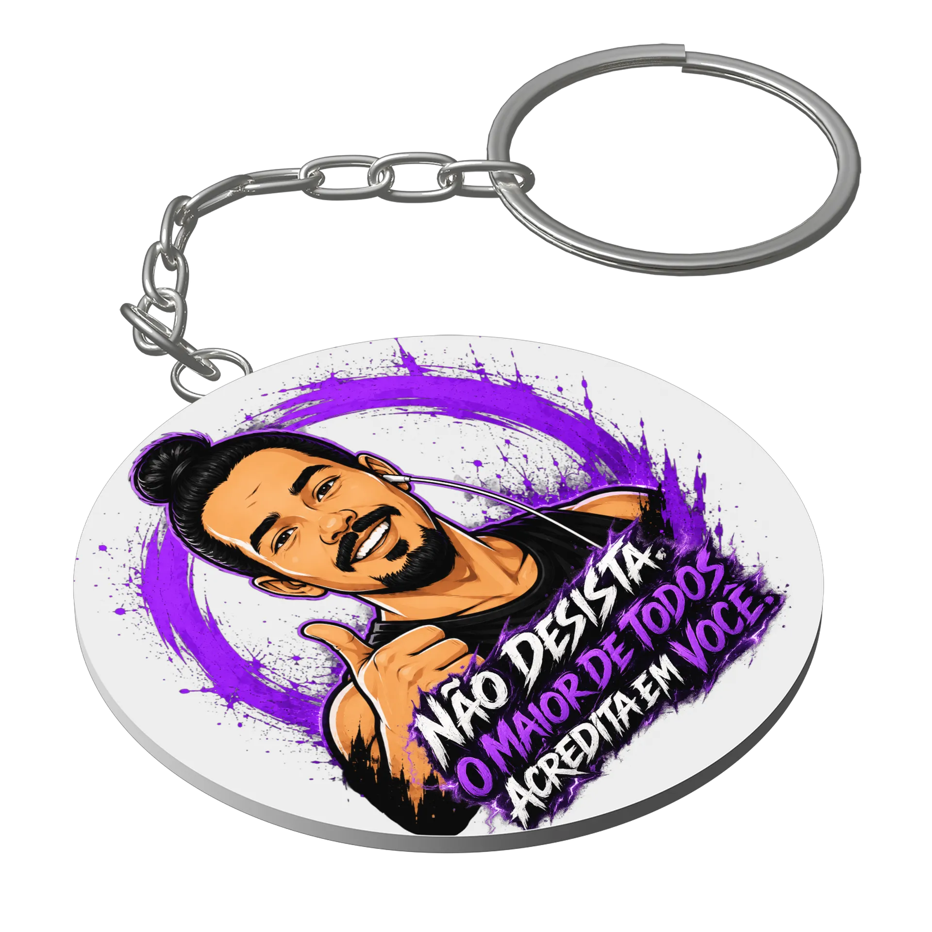 Chaveiro MDF Estampa Motivacional - Canal InsaneIT027 - Imagem 1