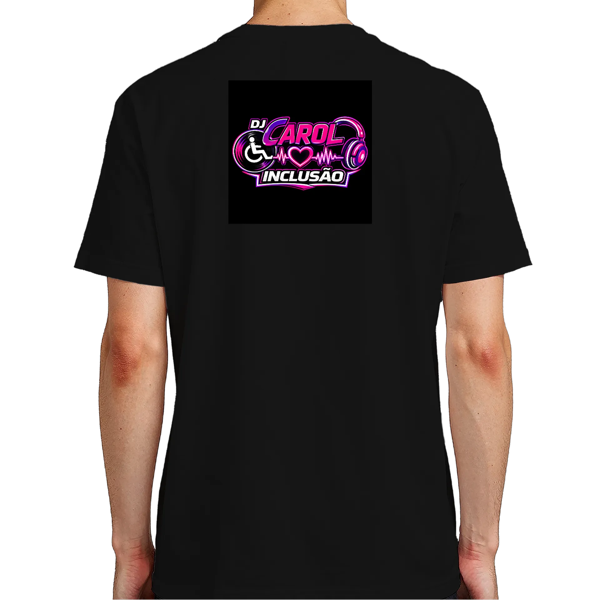 Camiseta Inclusão Neurodivergente Estampa Tipográfica 100% de Carol Inclusão — imagem 6 de 6