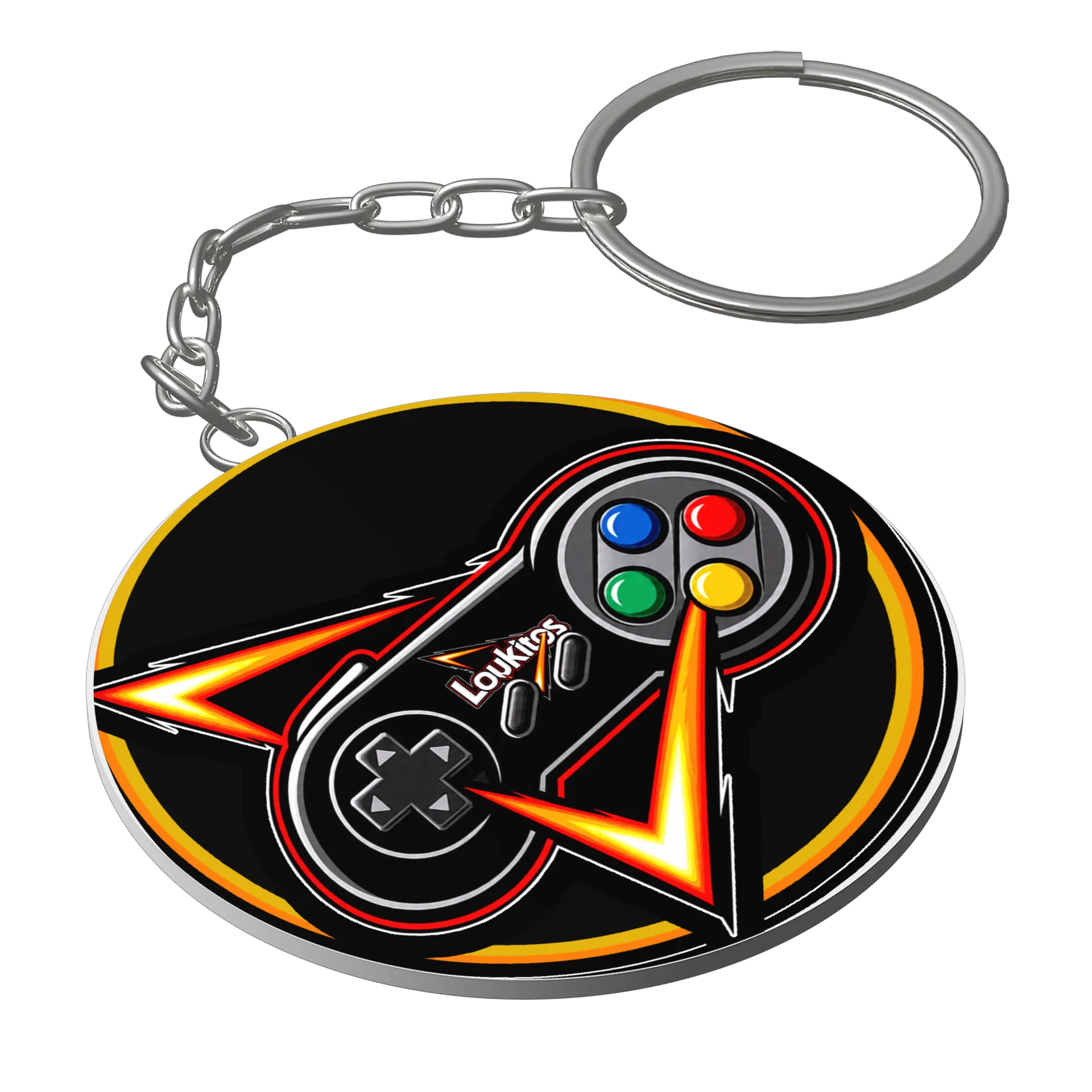Chaveiro MDF Controle de Videogame Logo LOUKITOS de PRISMA GAMER — imagem 1 de 3