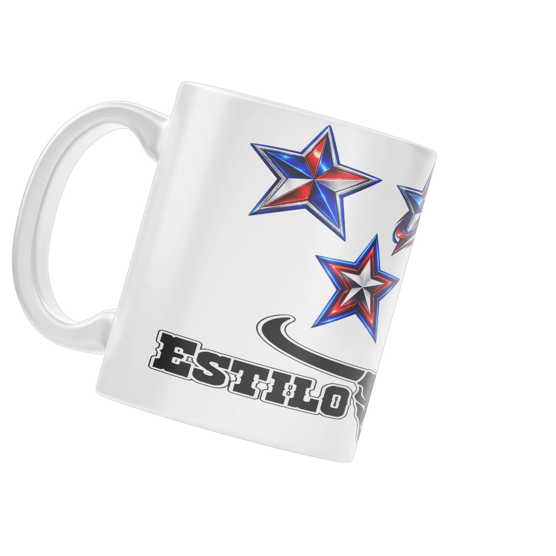 Caneca Estampa Estrelas Vermelhas 325ml - Imagem 3