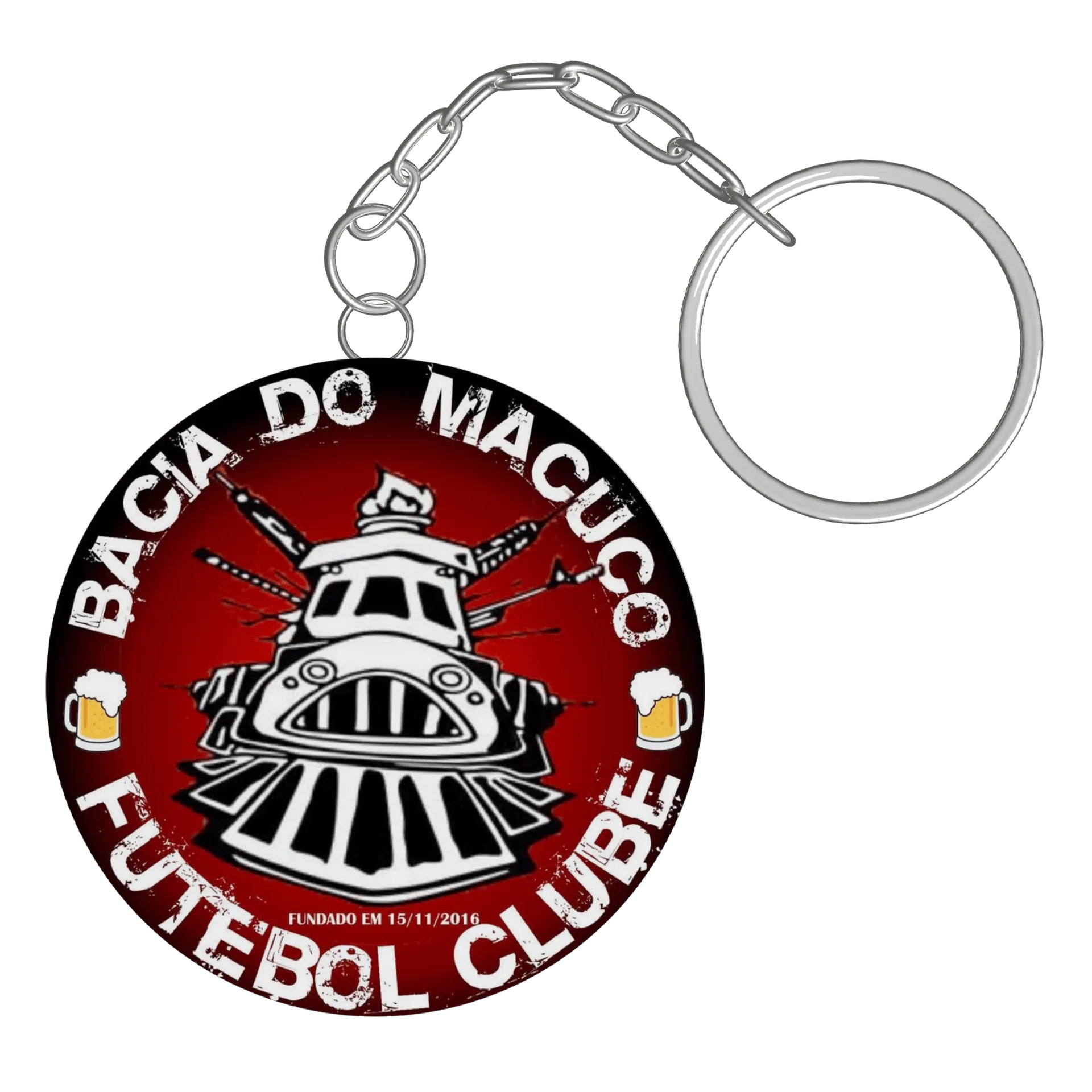 Chaveiro MDF Banda do Macuco Bola Club Beleza Biol de andersondacostasaraiva — imagem 2 de 3