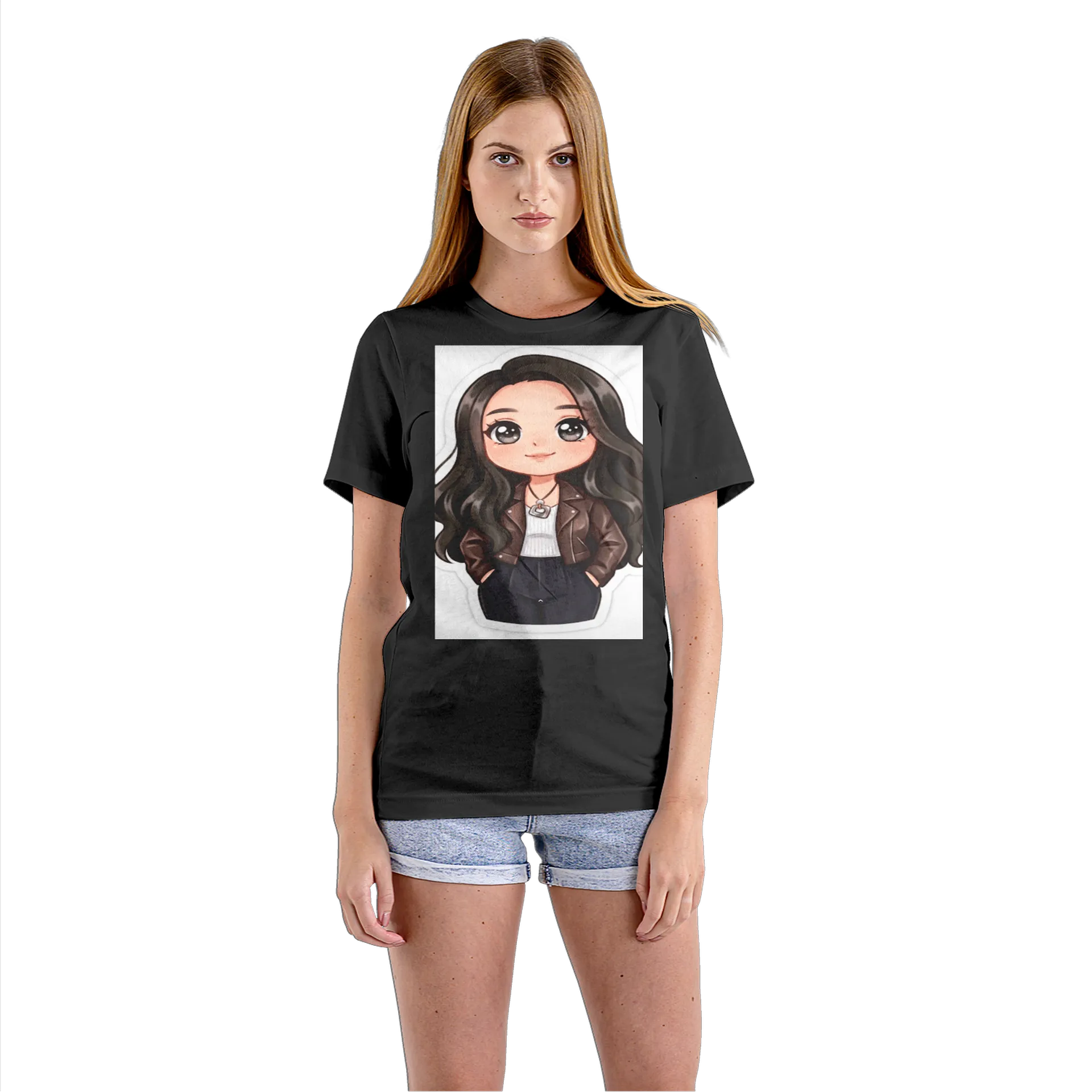 Camiseta Babylook Personagem Feminina Cartoon 100% Algodão - Imagem 3