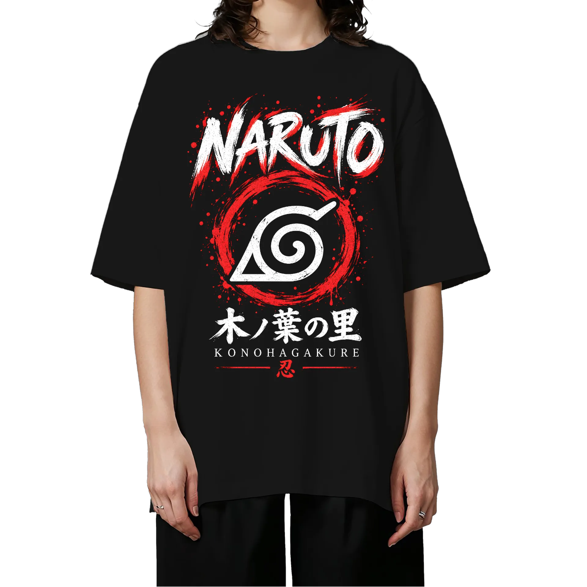 Camiseta Oversized Akamaru em Ataque Anime Naruto Premium - Imagem 3
