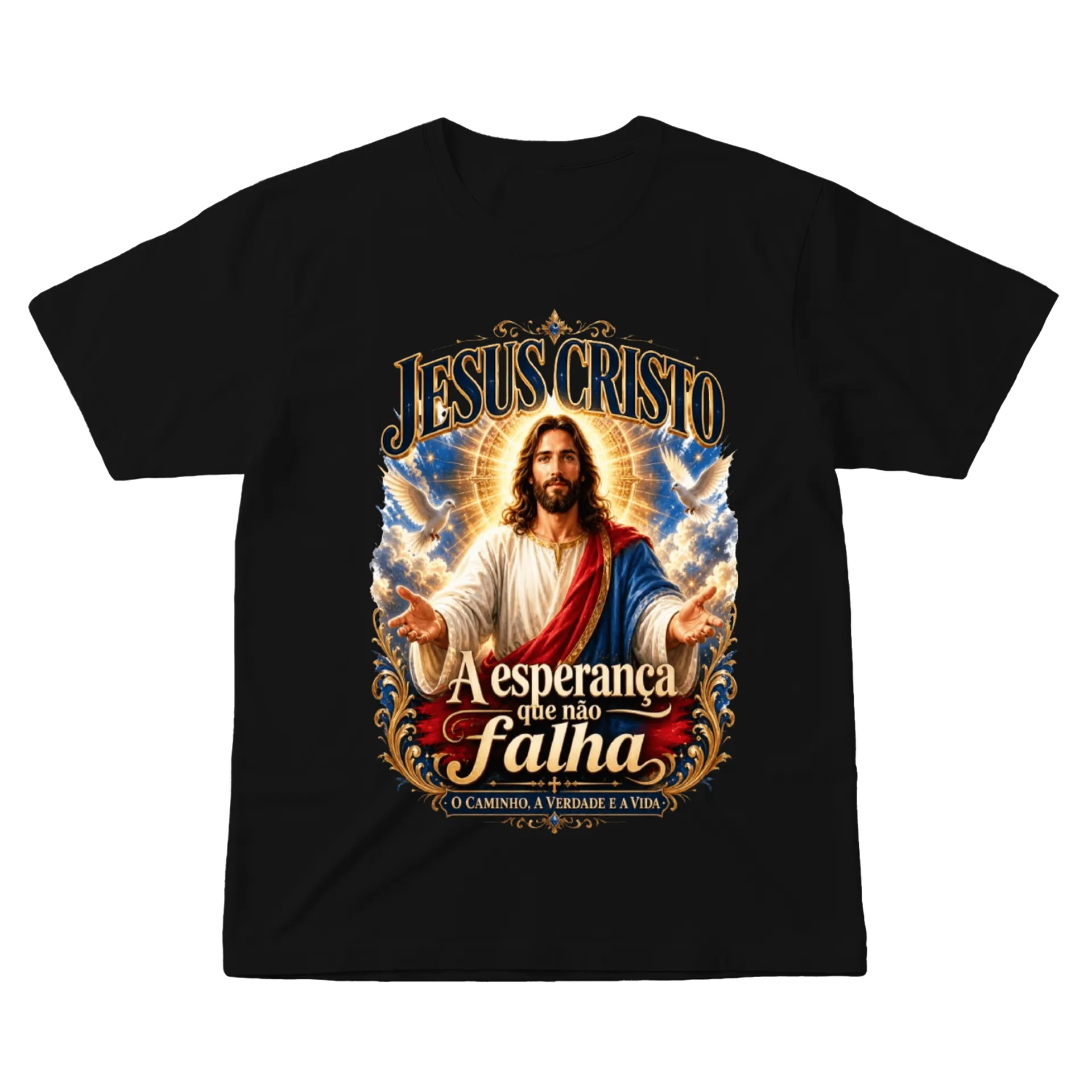 A esperança que não falha Camiseta 100% algodão de Visual Marcas Design — imagem 1 de 6