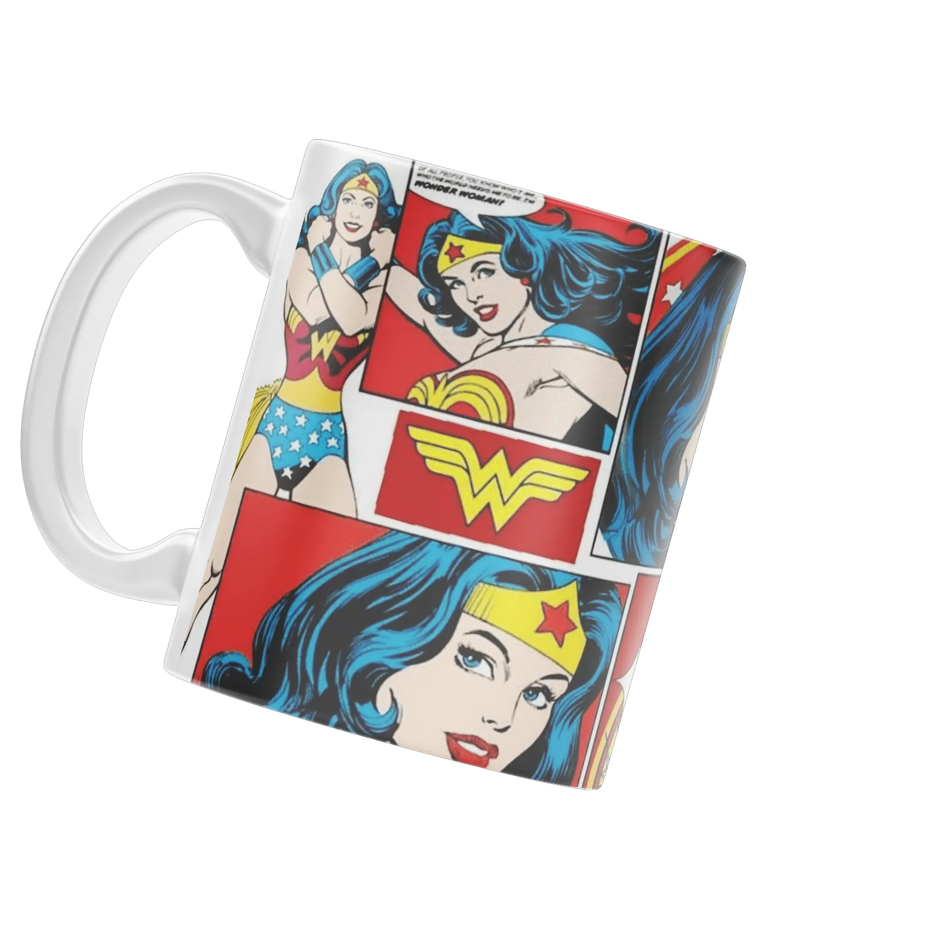 Caneca Porcelana Mulher Maravilha Estampa Colorida 325ml - Imagem 3