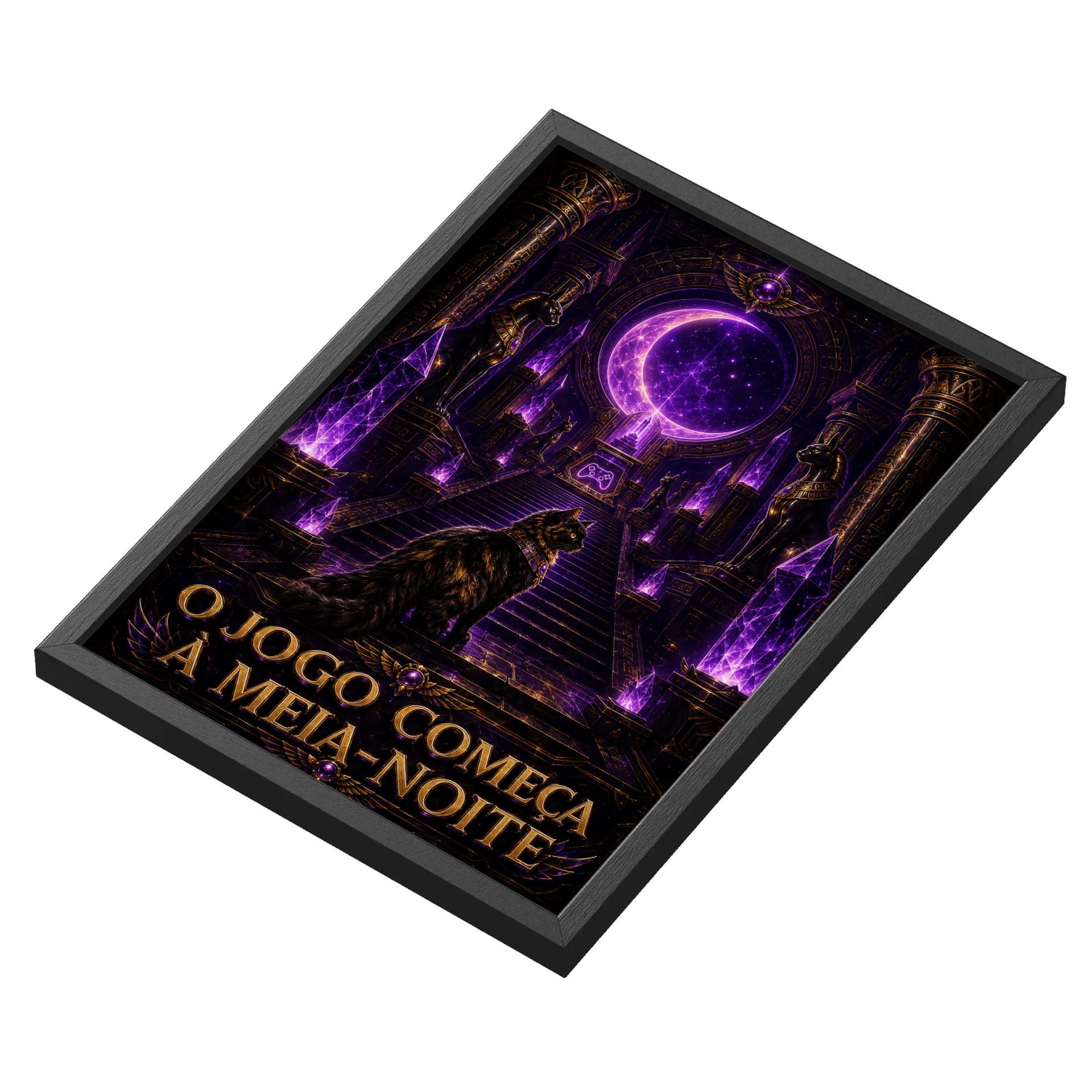 Quadro A3 Gamer O Jogo Começa à Meia-Noite com Moldura de HeyBastet — imagem 3 de 3