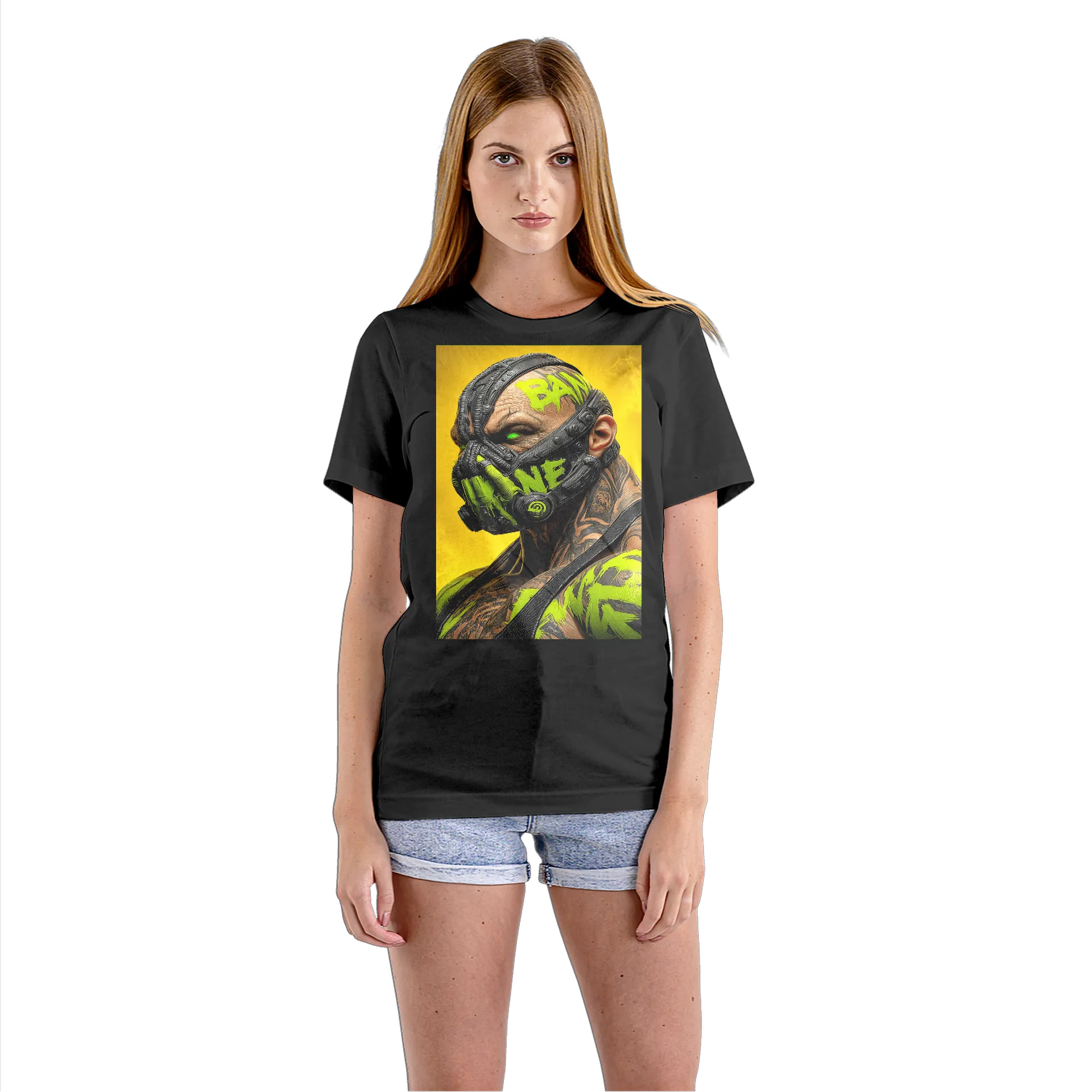Camiseta Babylook Homem de Máscara Futurista 100% Algodão - Imagem 3