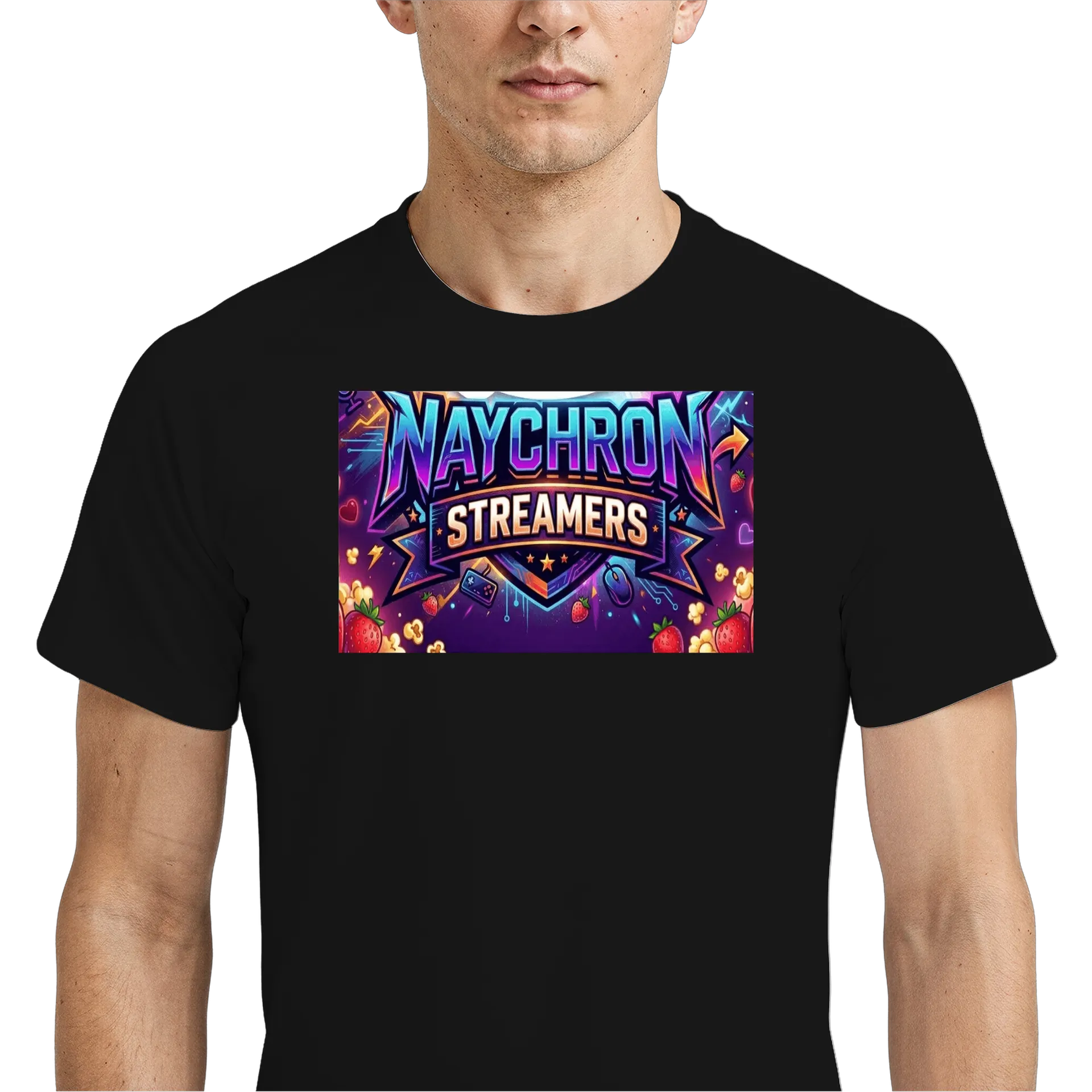 Camiseta Dry Fit Logo Naychron Streamers Colorido Gamer - Imagem 4