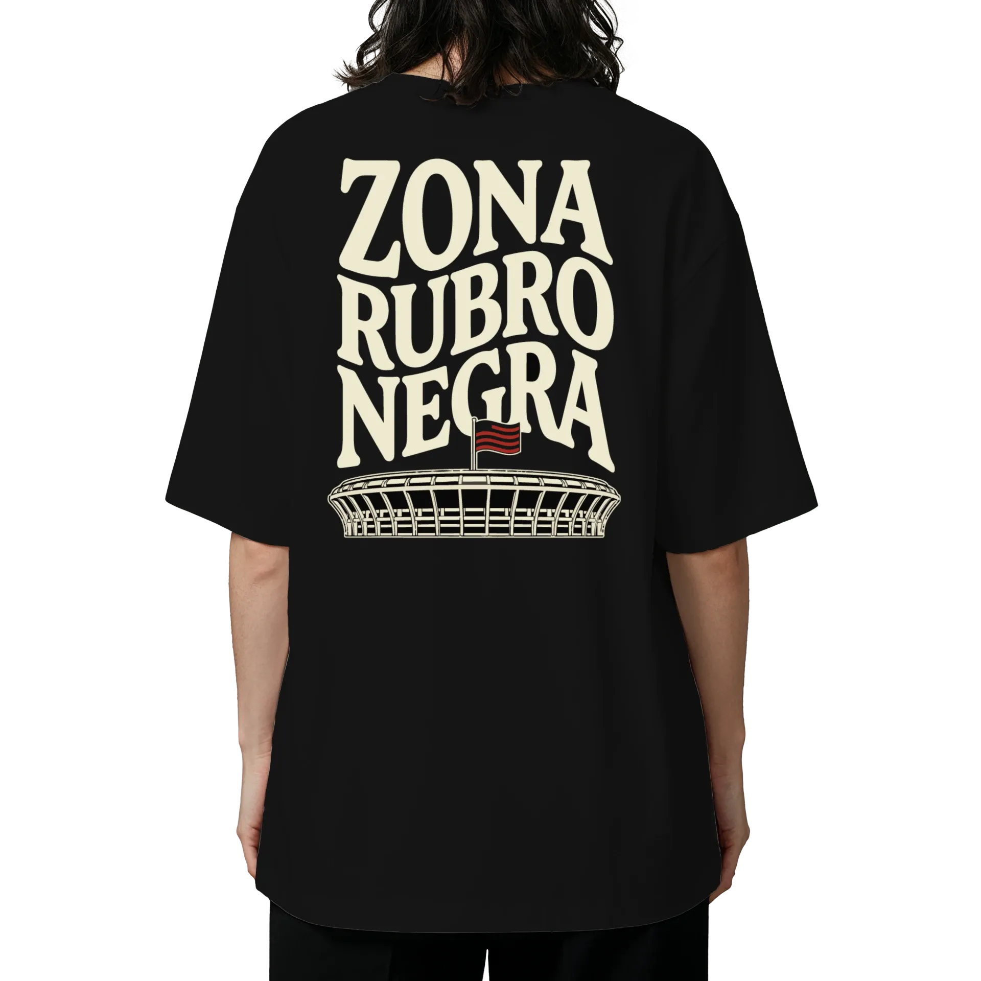 Camiseta Oversized Zona Rubro Negra Style - Imagem 5