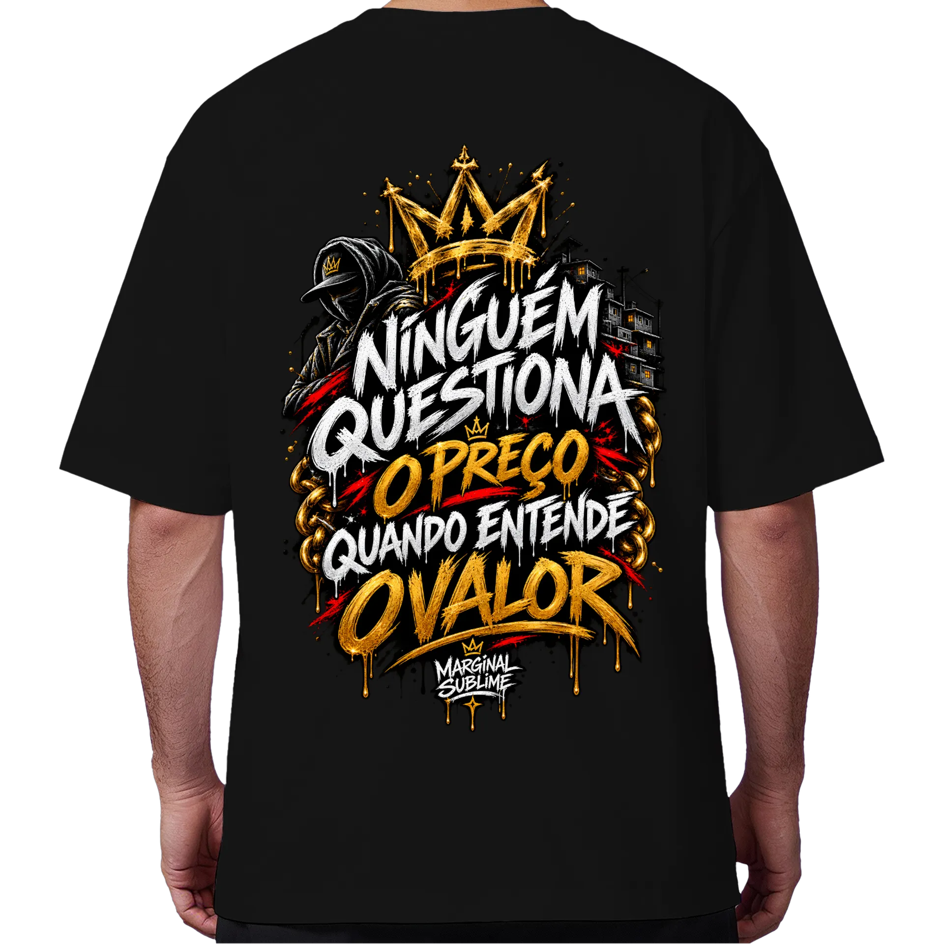 Camiseta Oversized Marginal Sublime Logotipo de Graffiti - Imagem 6