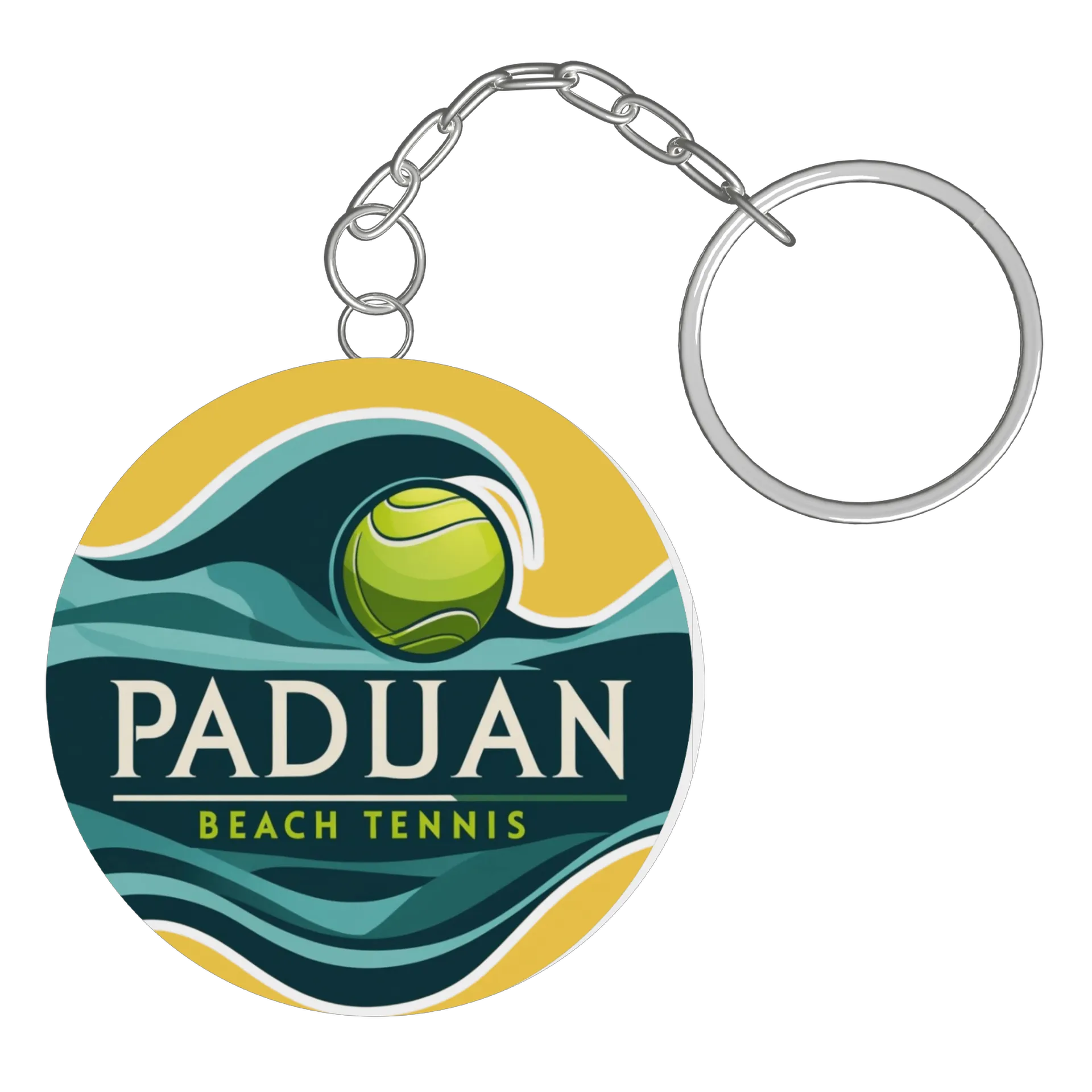 Chaveiro MDF Logo Paduan Beach Tennis 5x5cm de Paduan Beach Tennis 