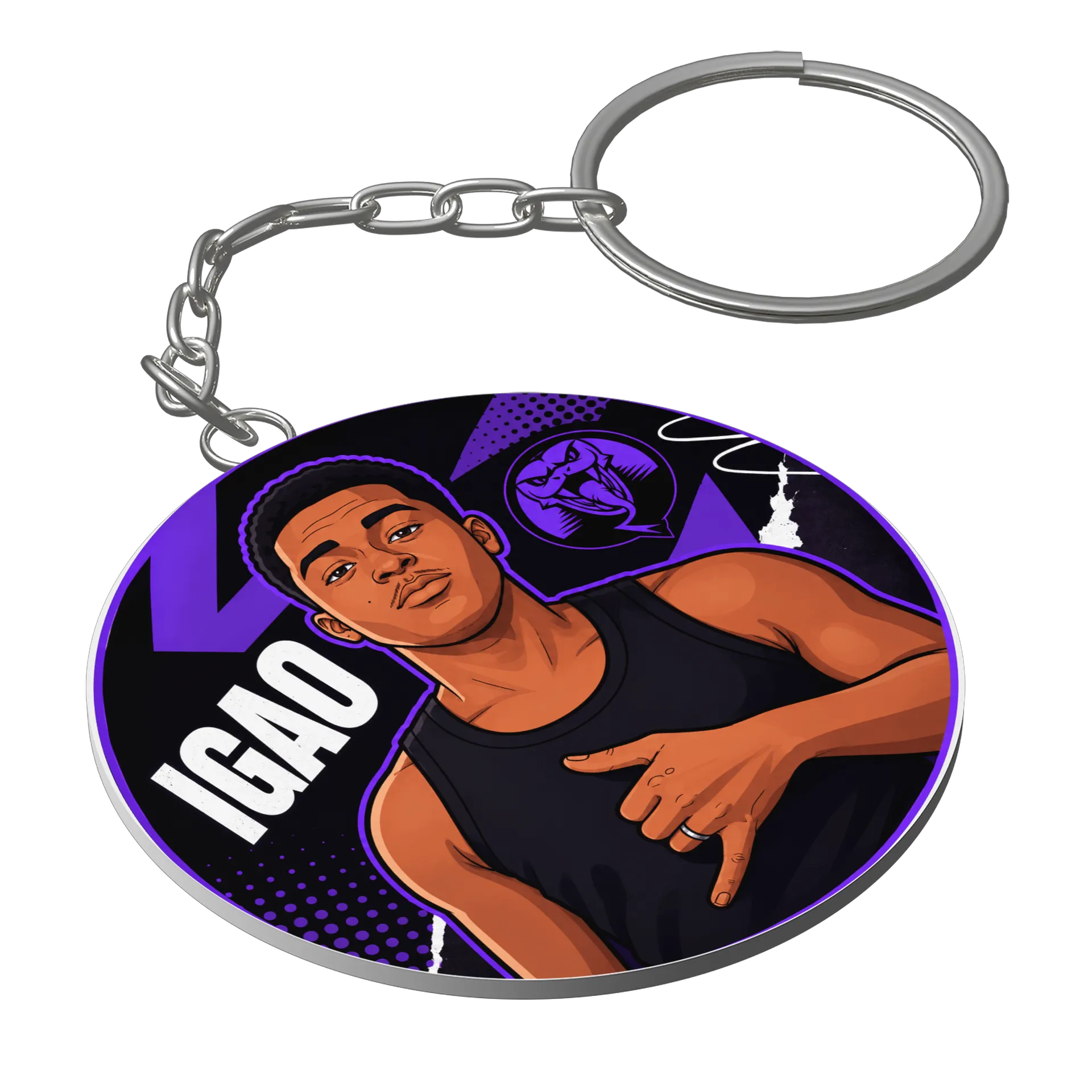 Chaveiro IGAO Purple Edition | Urban Streetwea 5x5cm - Imagem 1