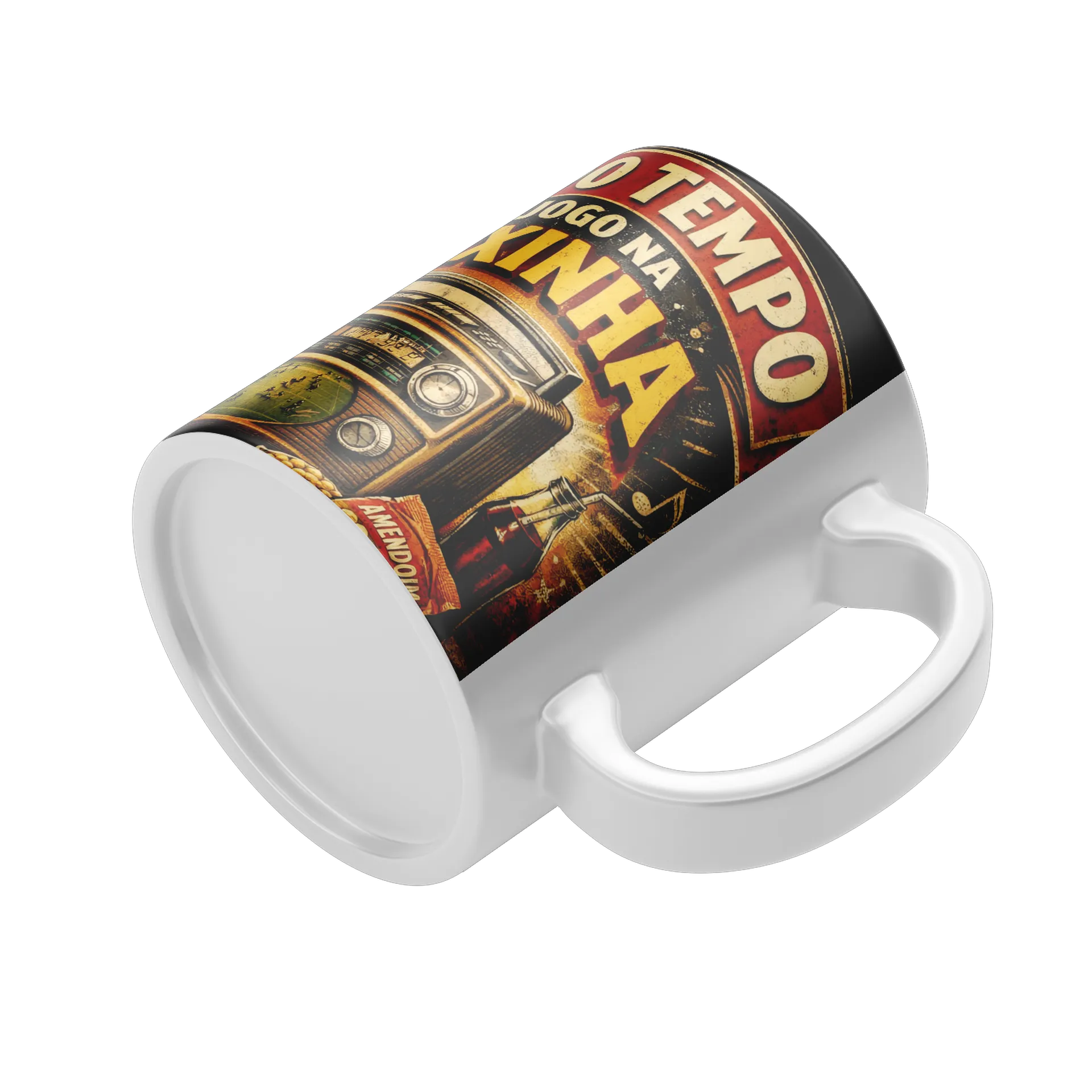 Caneca personalizada - SOU DO TEMPO DO JOGO NA CAIXINHA - Imagem 4