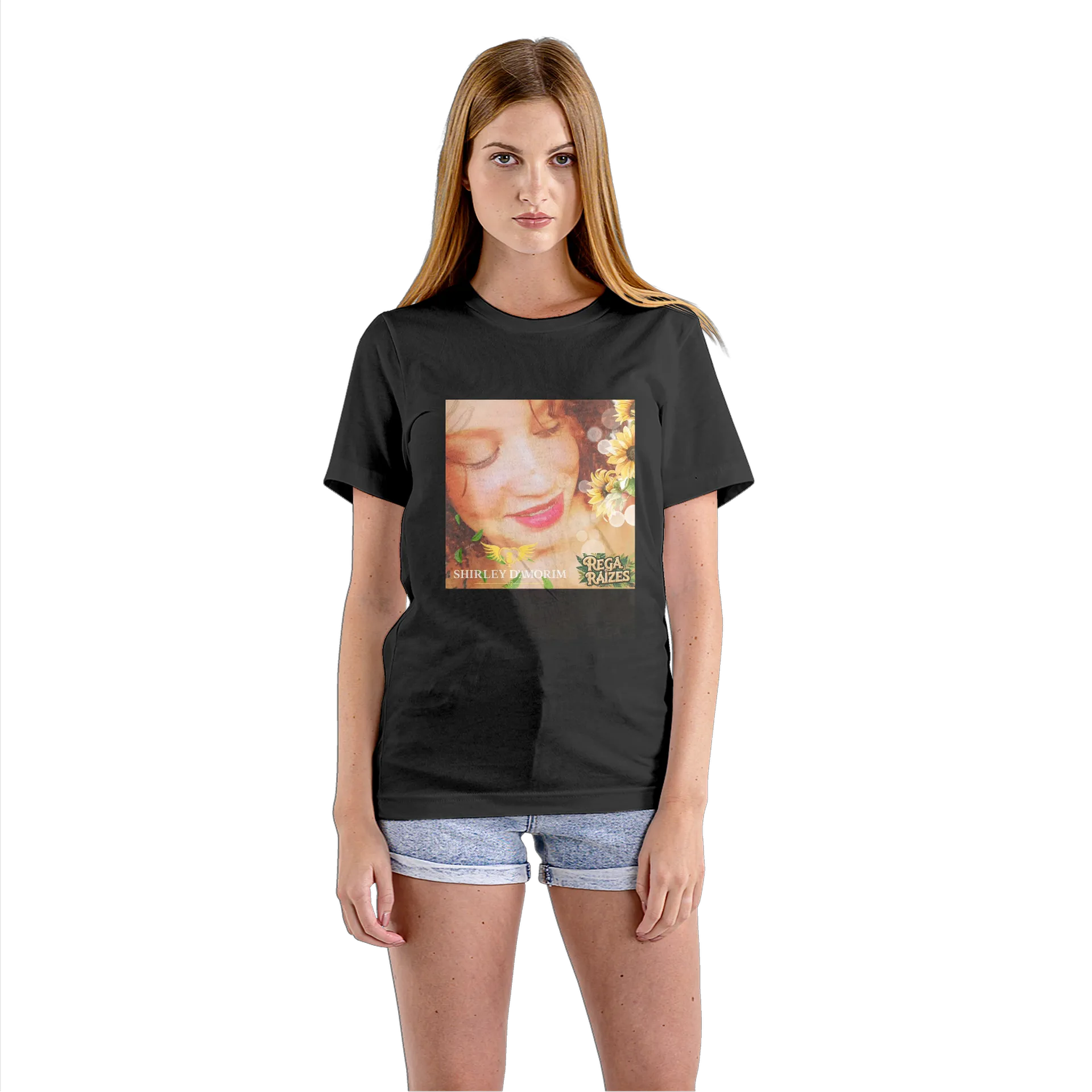 Camiseta Babylook Retrô Flor Aquarela 100% Algodão - Imagem 3