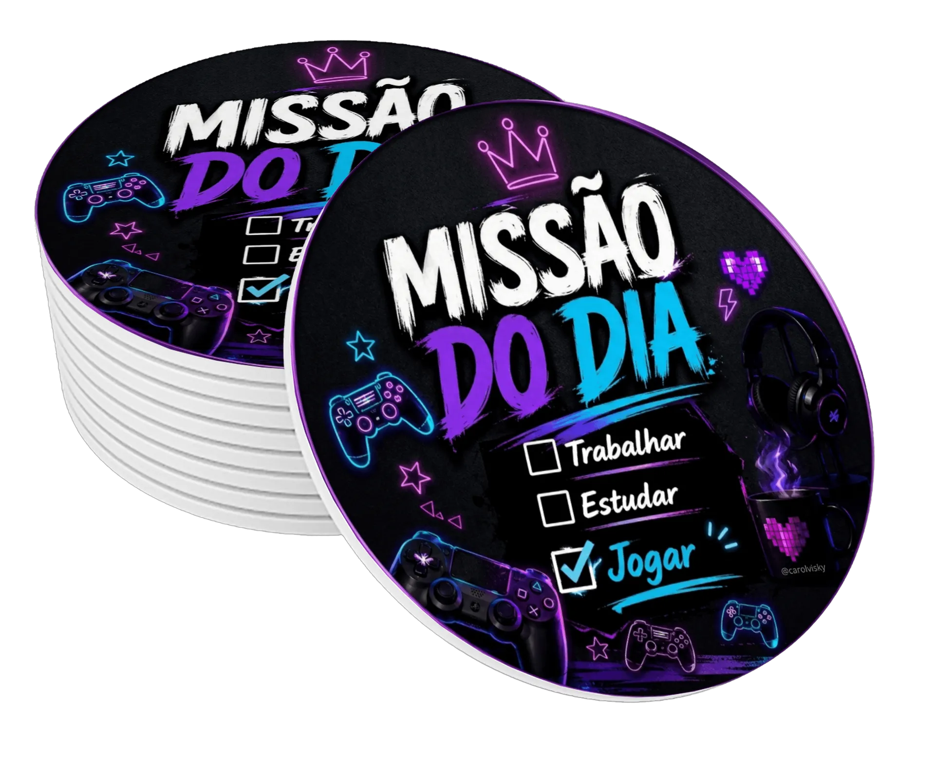 Porta-copos personalizado MISSÃO DO DIA - Imagem 1
