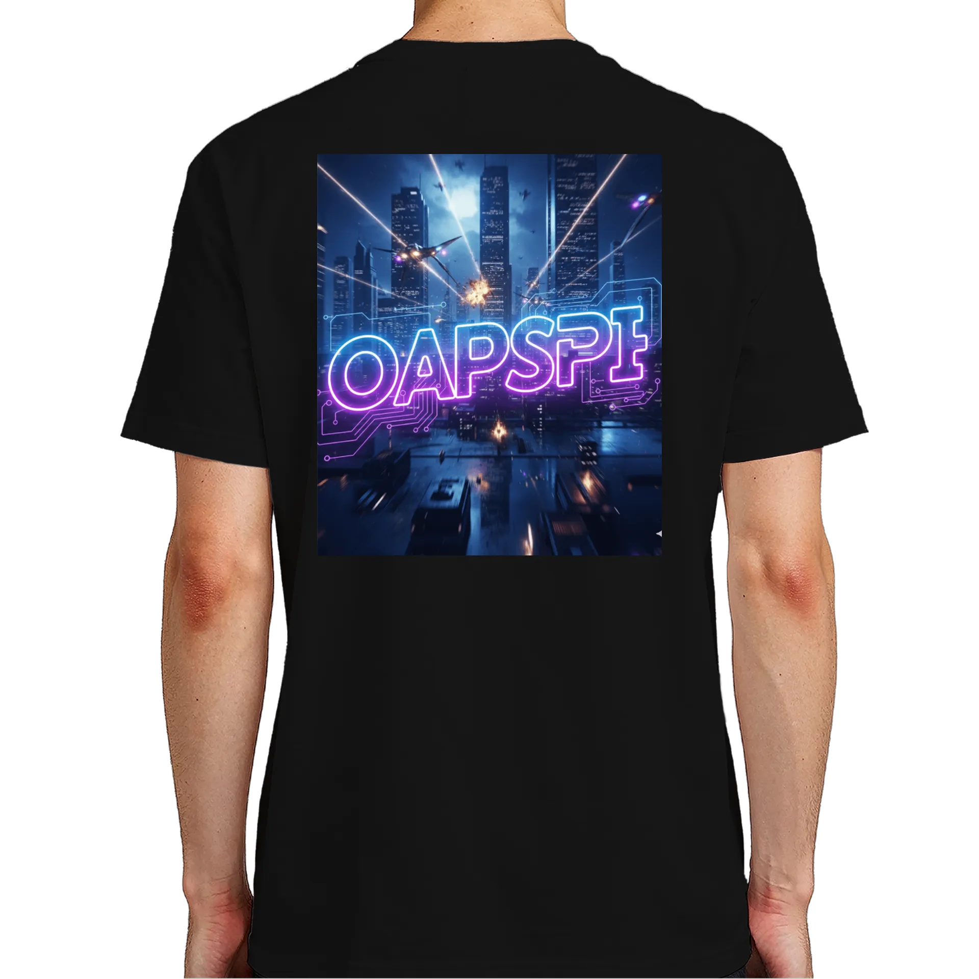 Camiseta Estampa Neon Futurista 100% Algodão - Imagem 7