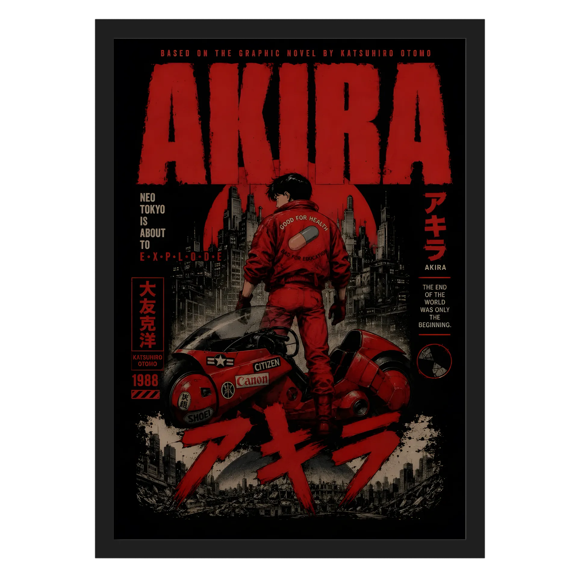 Quadro A3 AKIRA com vidro - Imagem 1