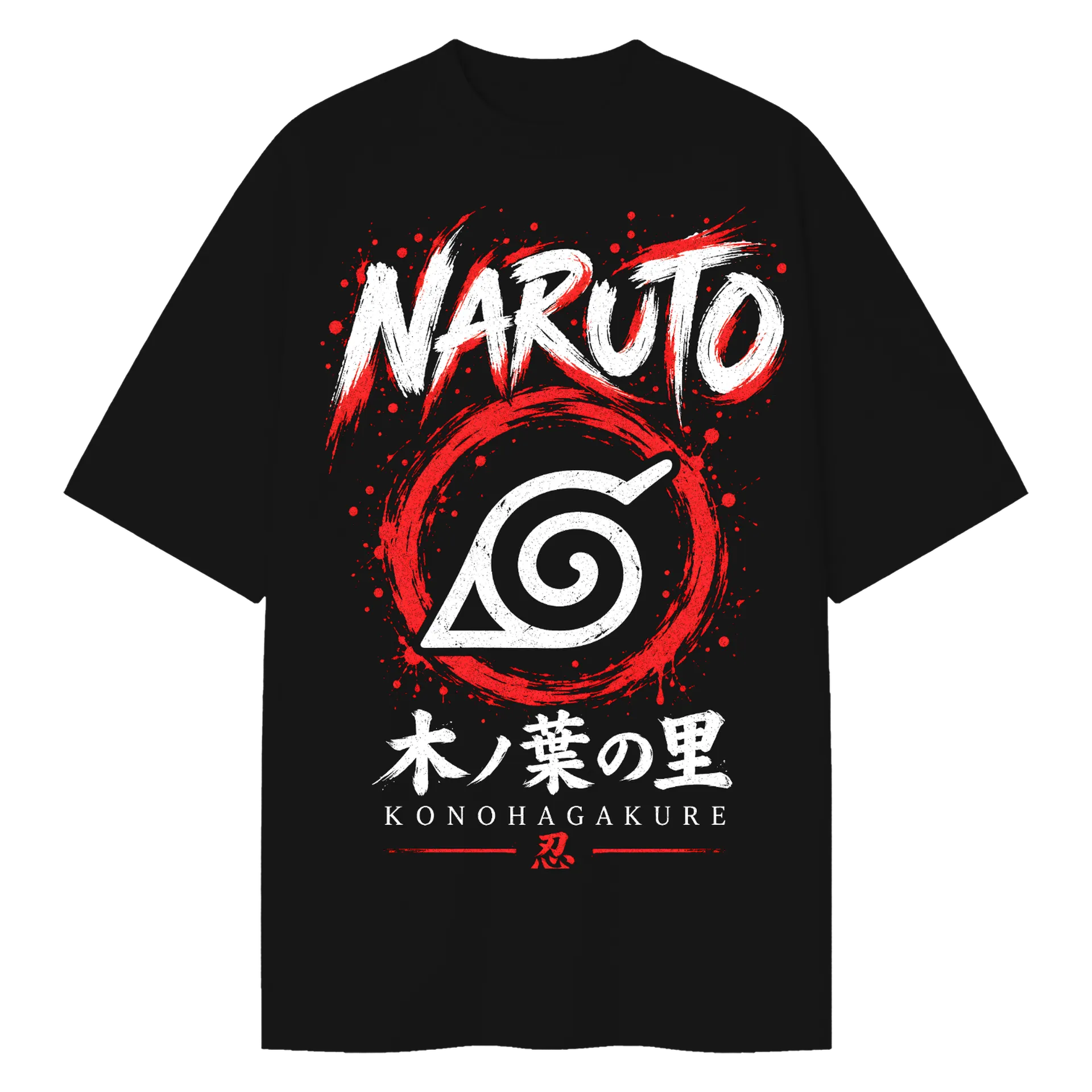 Camiseta Oversized Hoheto Hyuga Anime Naruto Premium - Imagem 1