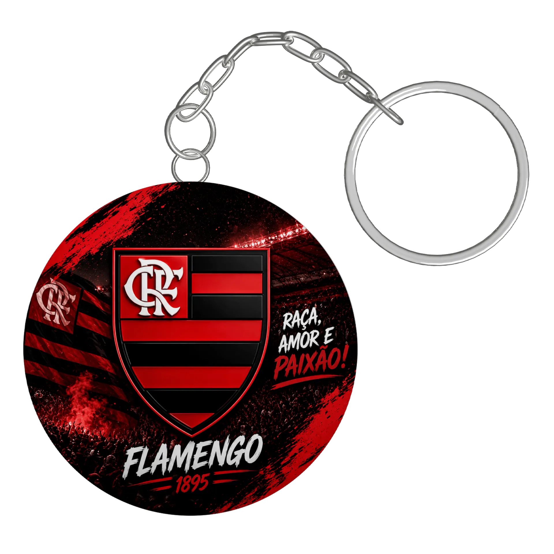 Chaveiro MDF Flamengo Raça Amor e Paixão - Imagem 3