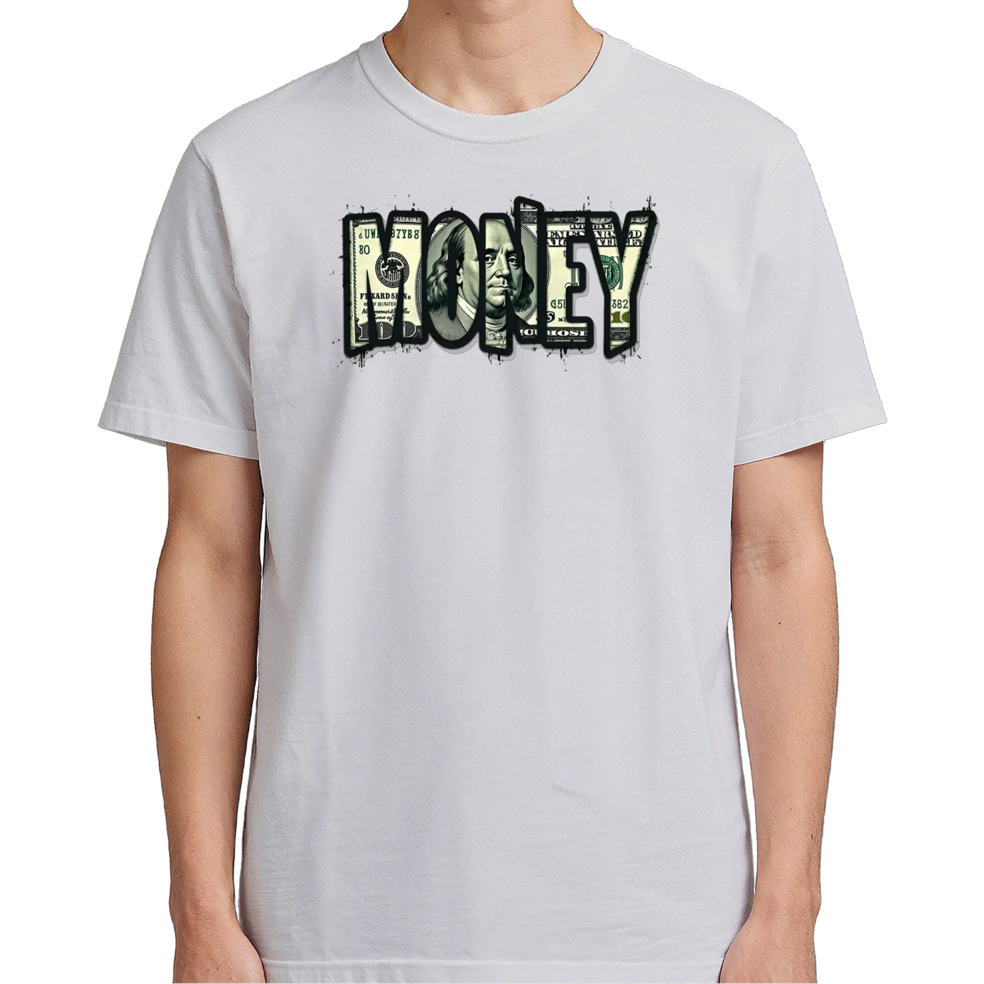 Camiseta Estampa Dollar Dramatizada 100% Algodão - Imagem 5