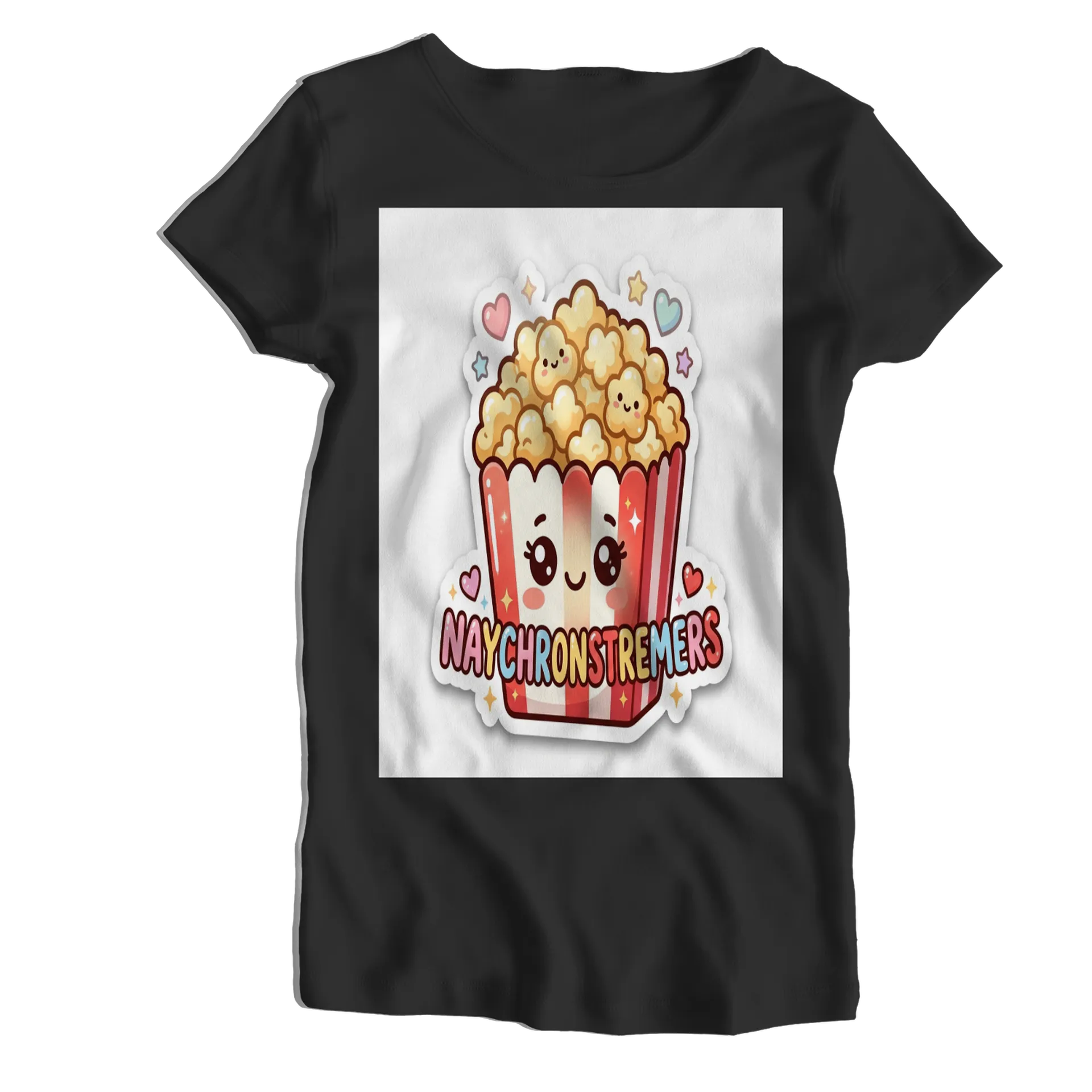 Camiseta Babylook Pipoca Fofa 'Nay Chronstreamers' 100% - Imagem 1