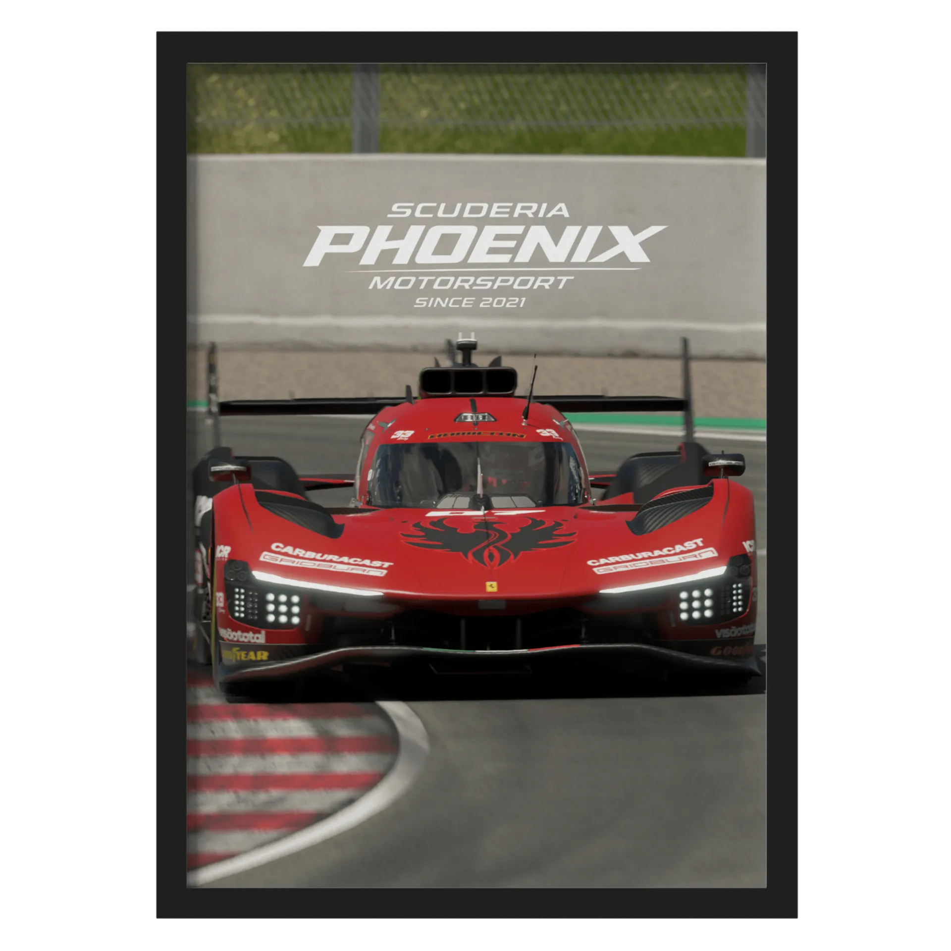 Quadro A3 personalizado Com Vidro de Scuderia Phoenix Motorsport  — imagem 1 de 3