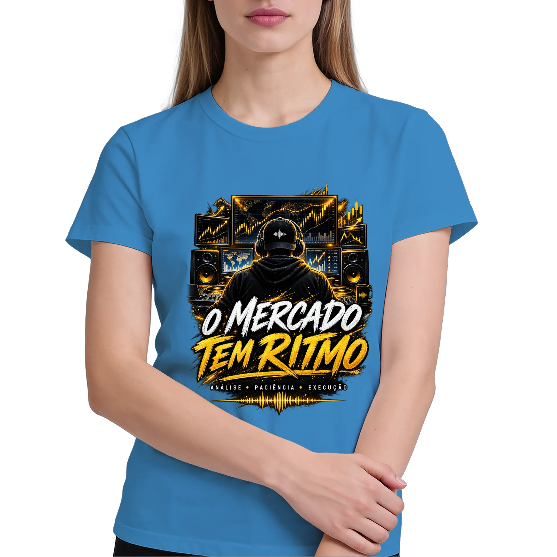 Camiseta Estampa O Mercado Tem Ritmo 100% Algodão - Imagem 4