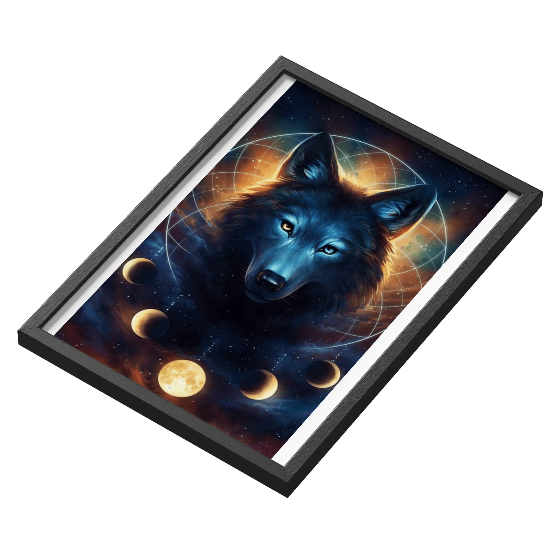 Quadro Lobo Espacial A3 MDF e Vidro - Imagem 3