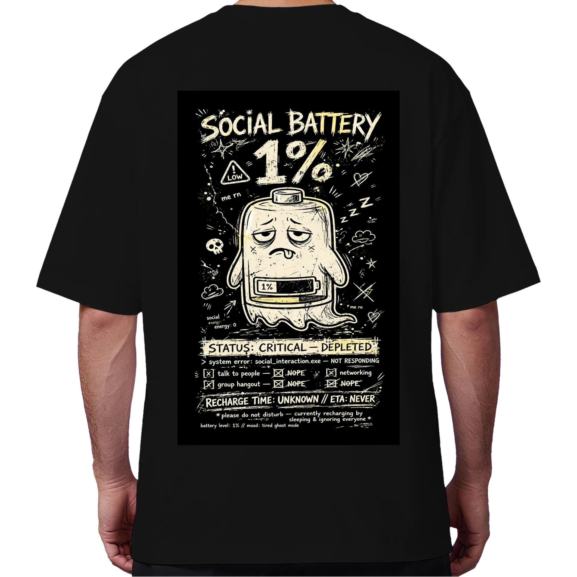Camiseta Oversize  battery - Imagem 1