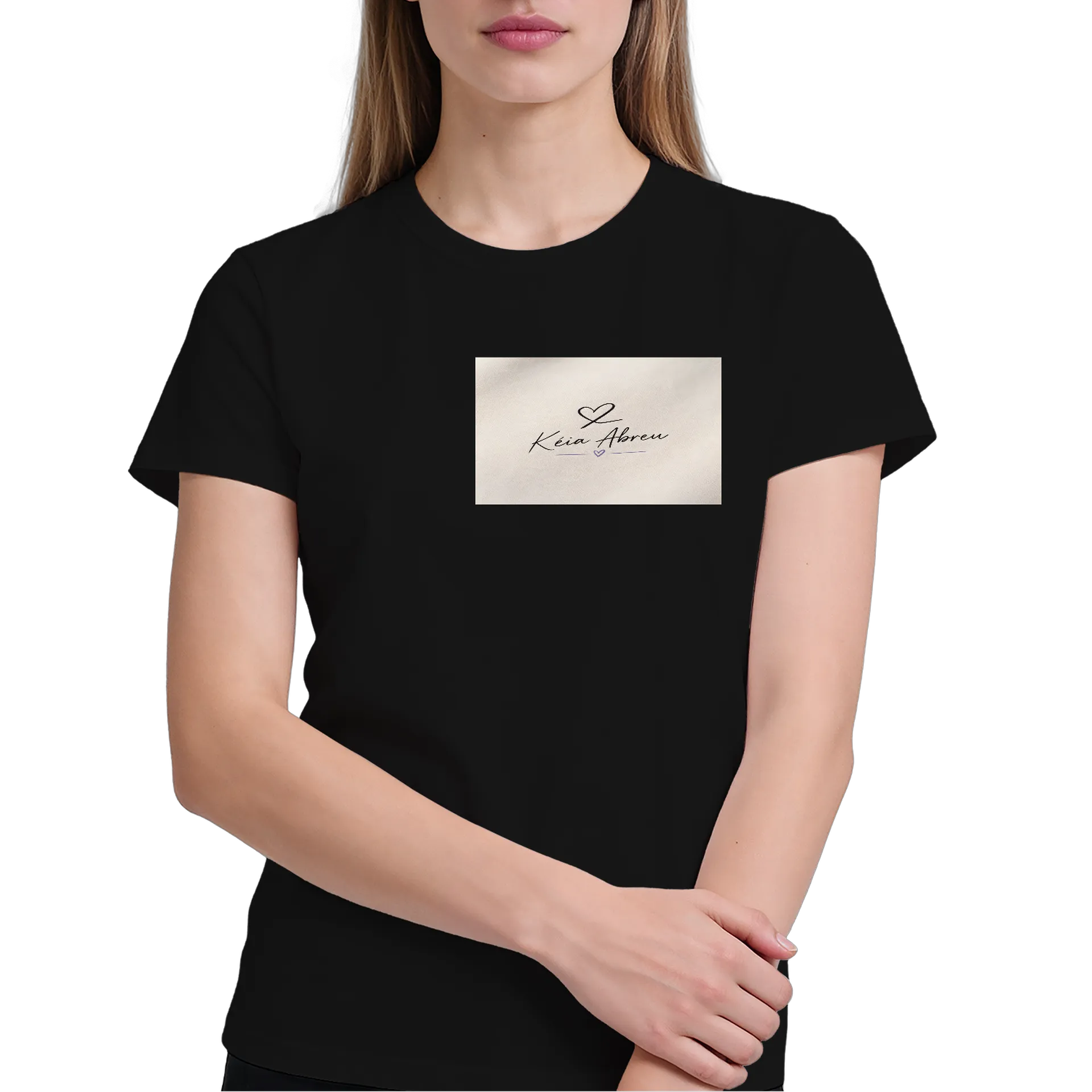 Camiseta Keia Abreu 100% Algodão preta de Kéia Abreu  — imagem 1 de 4