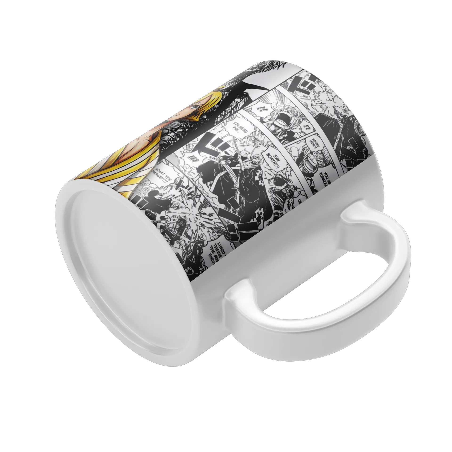 Caneca One Piece Luffy Zoro Sanji Estilo Mangá 325ml de Geek Art — imagem 4 de 4
