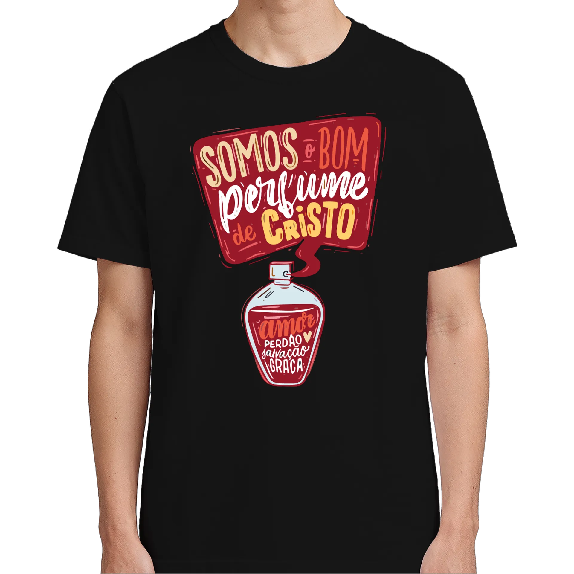 Camiseta Estampa Perfume de Cristo 100% Algodão - Imagem 5