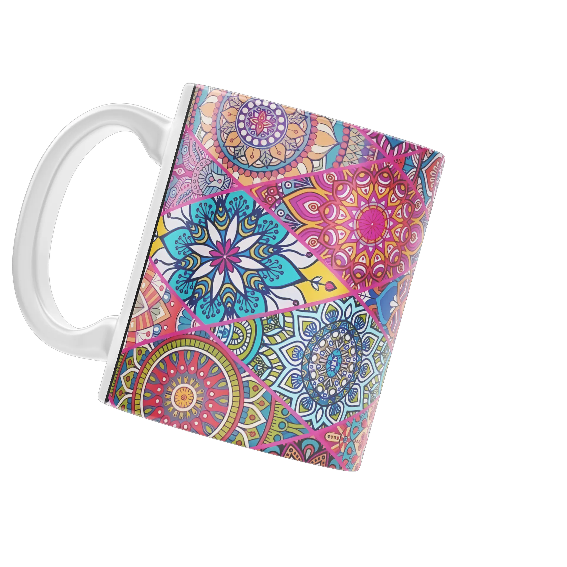 Caneca Estampa Mandala Colorida 325ml - Imagem 3