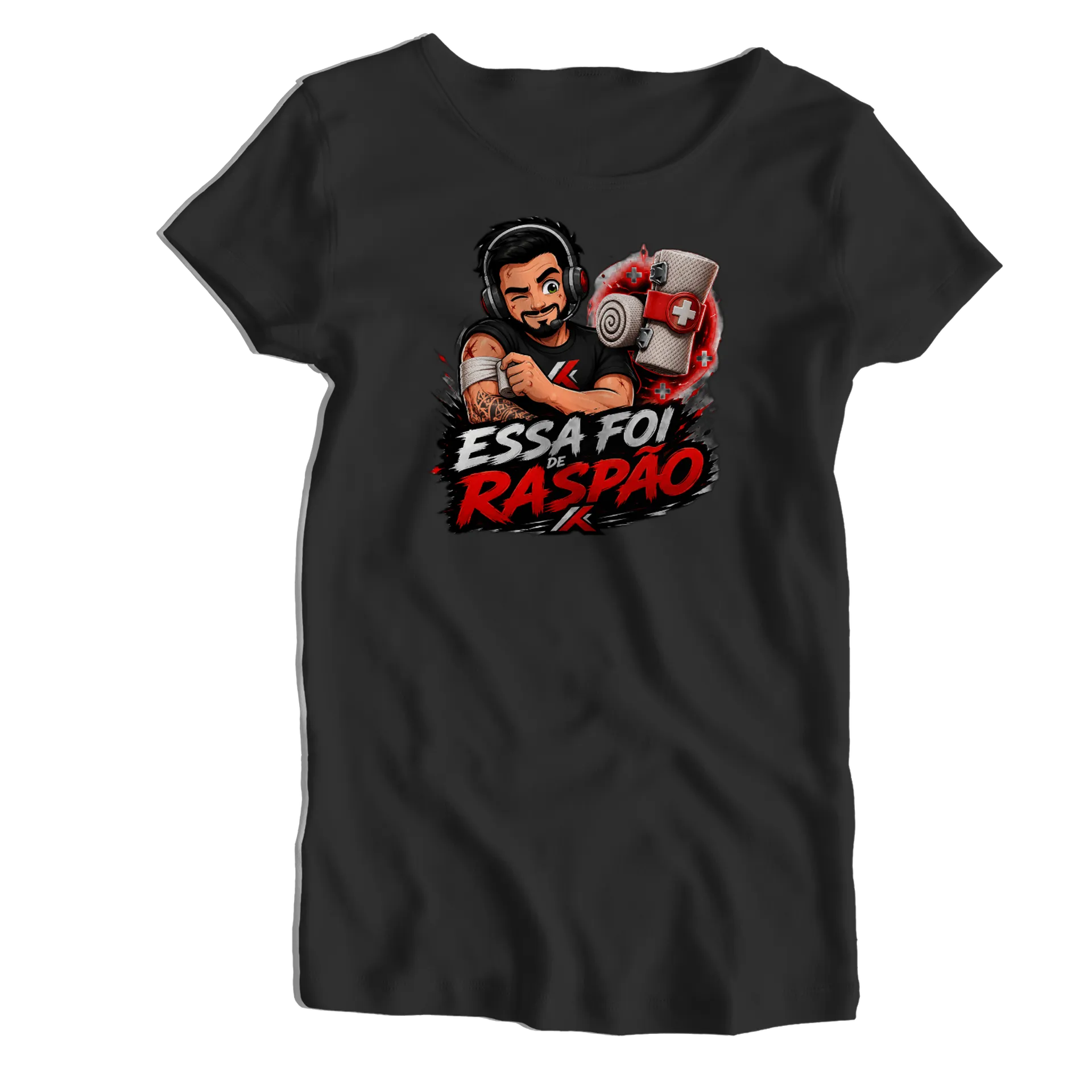 Camiseta Babylook Estampa Essa Foi de Raspão 100% Algodão - Imagem 1