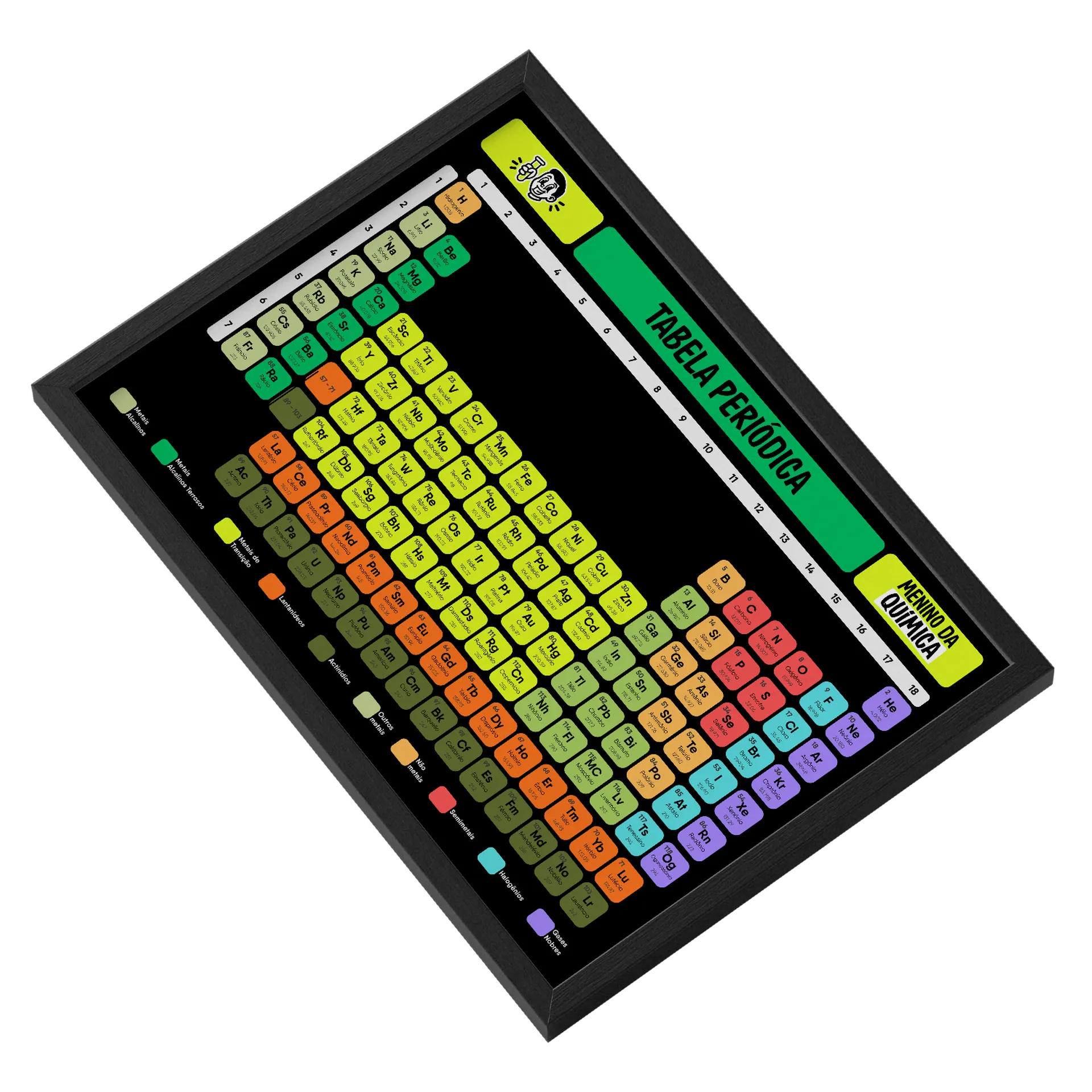 Quadro Decorativa A3 - Tabela Periódica de Menino da Química — imagem 2 de 3