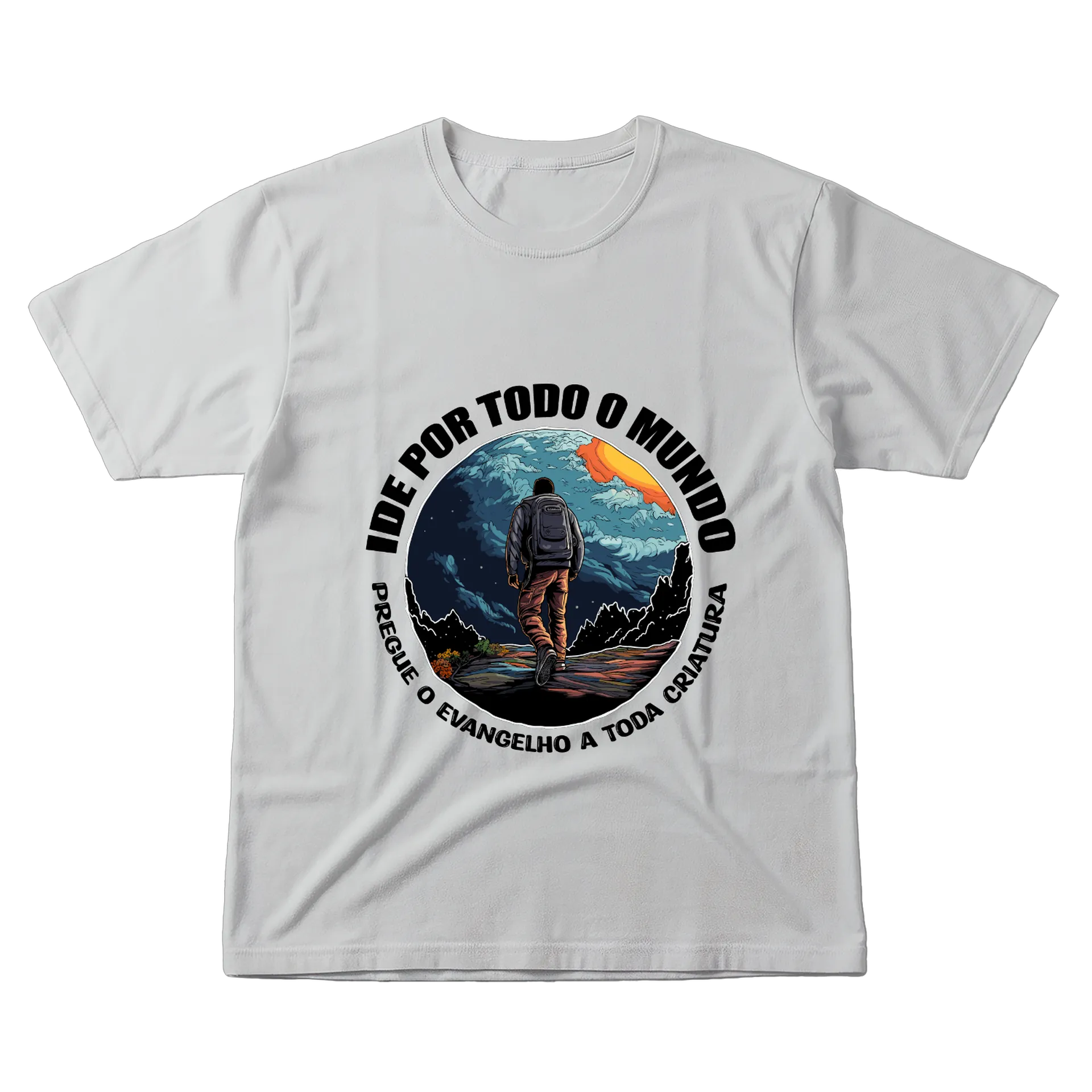 Camiseta Estampa Ide Por Todo O Mundo 100% Algodão - Imagem 1
