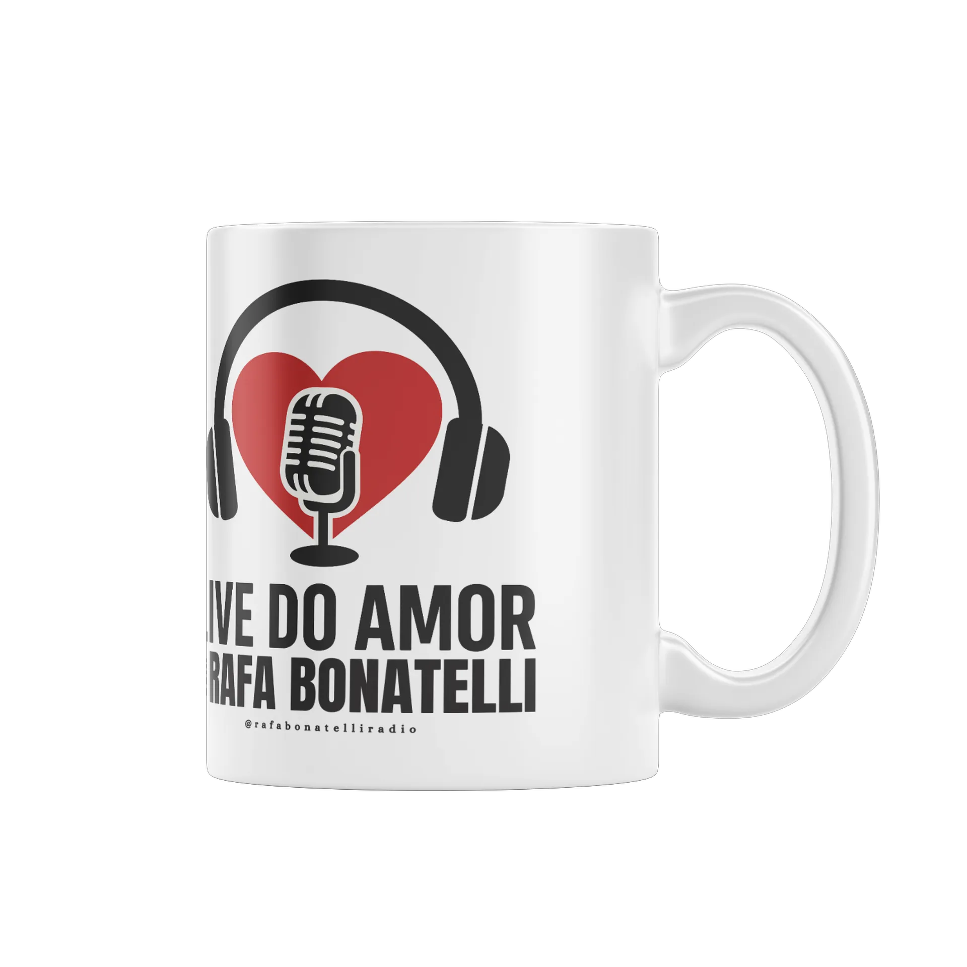 Caneca Porcelana Live do Amor 325ml de Rafa Bonatelli
