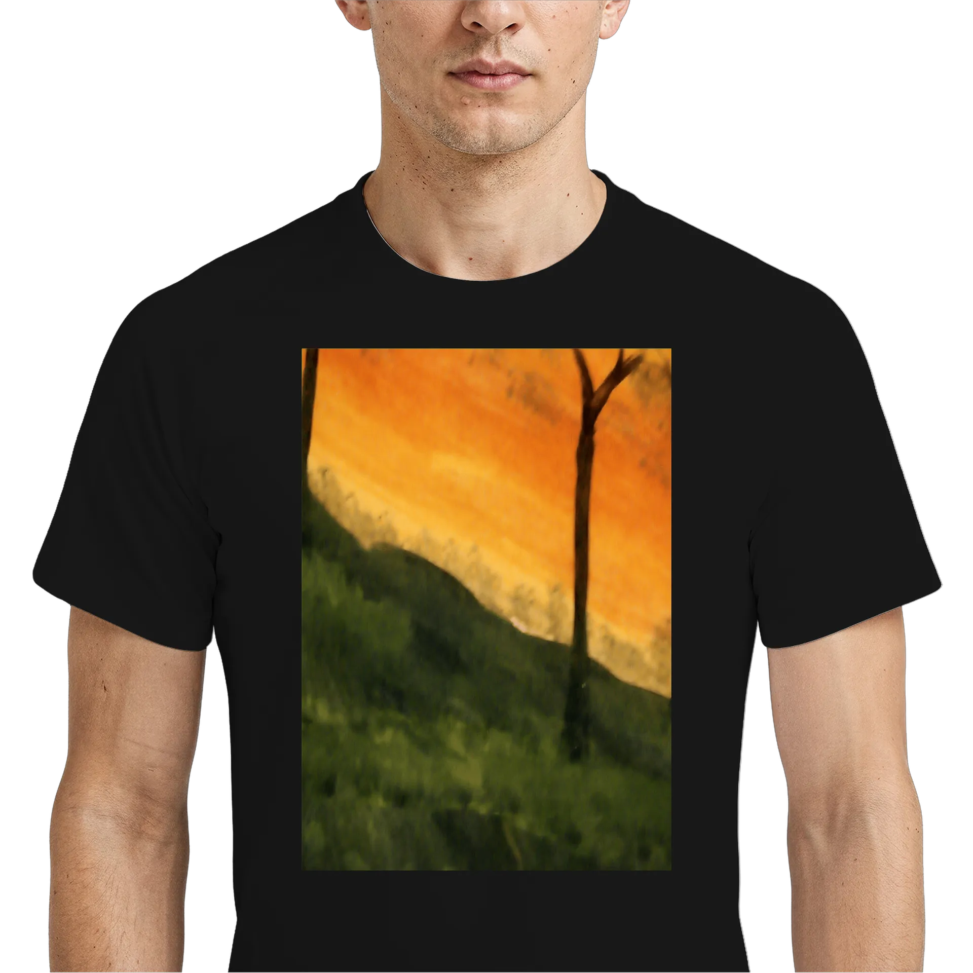 Camiseta Dry Fit Paisagem de Árvores ao Pôr do Sol - Imagem 4