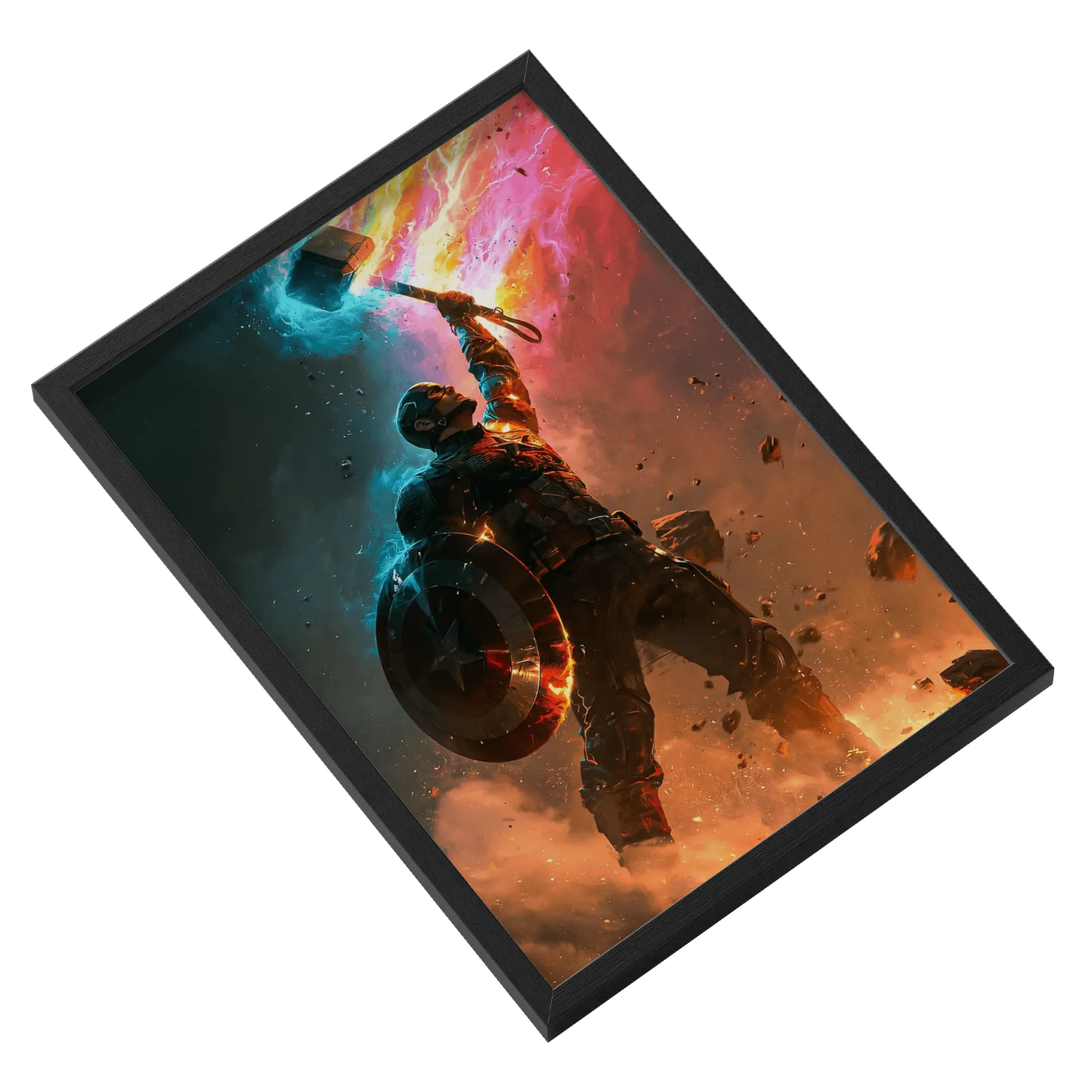 Quadro A3 personalizado Com Vidro de CAPITÃO ROGERS  — imagem 2 de 3