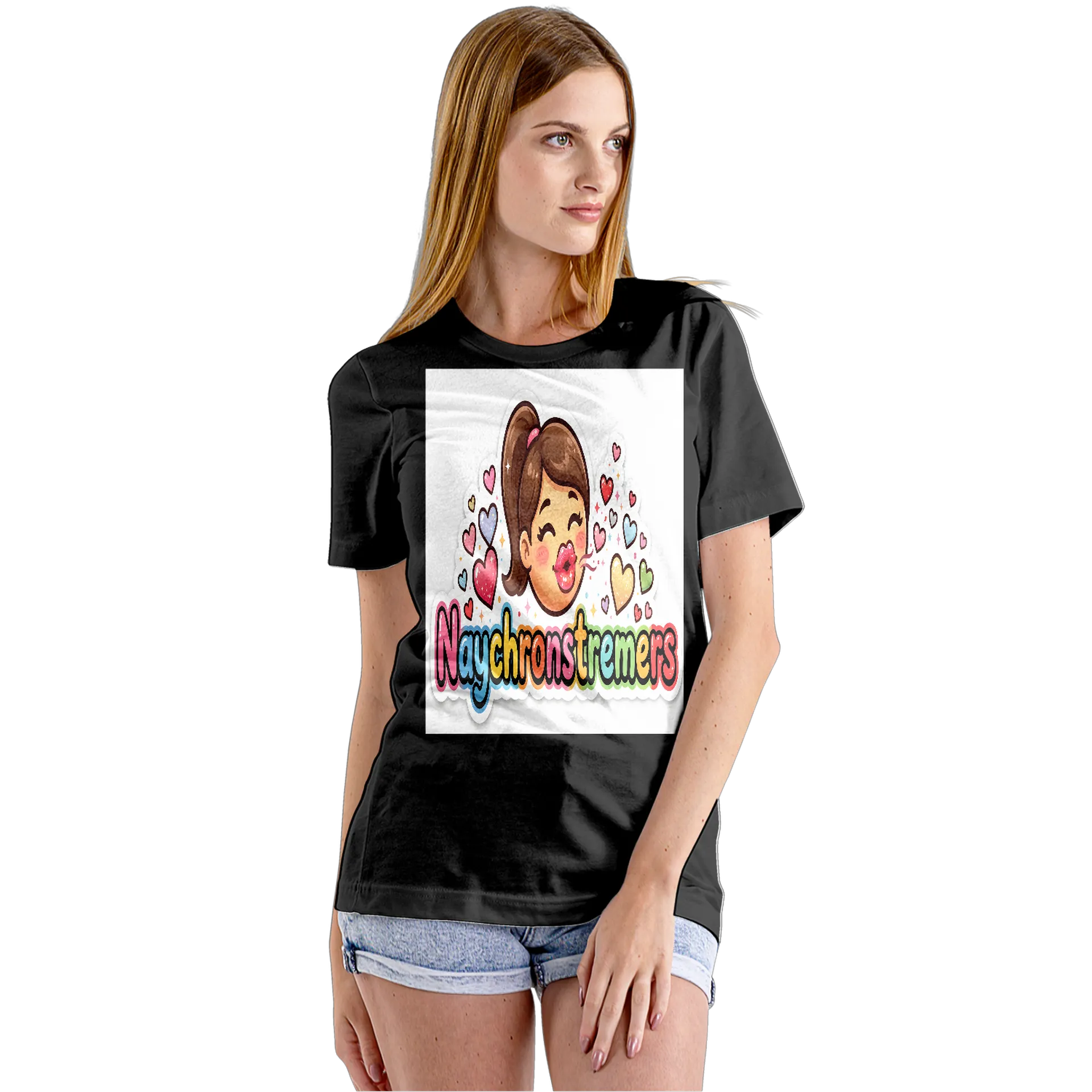 Camiseta Babylook Naychamstreamers Cartoon 100% Algodão - Imagem 5