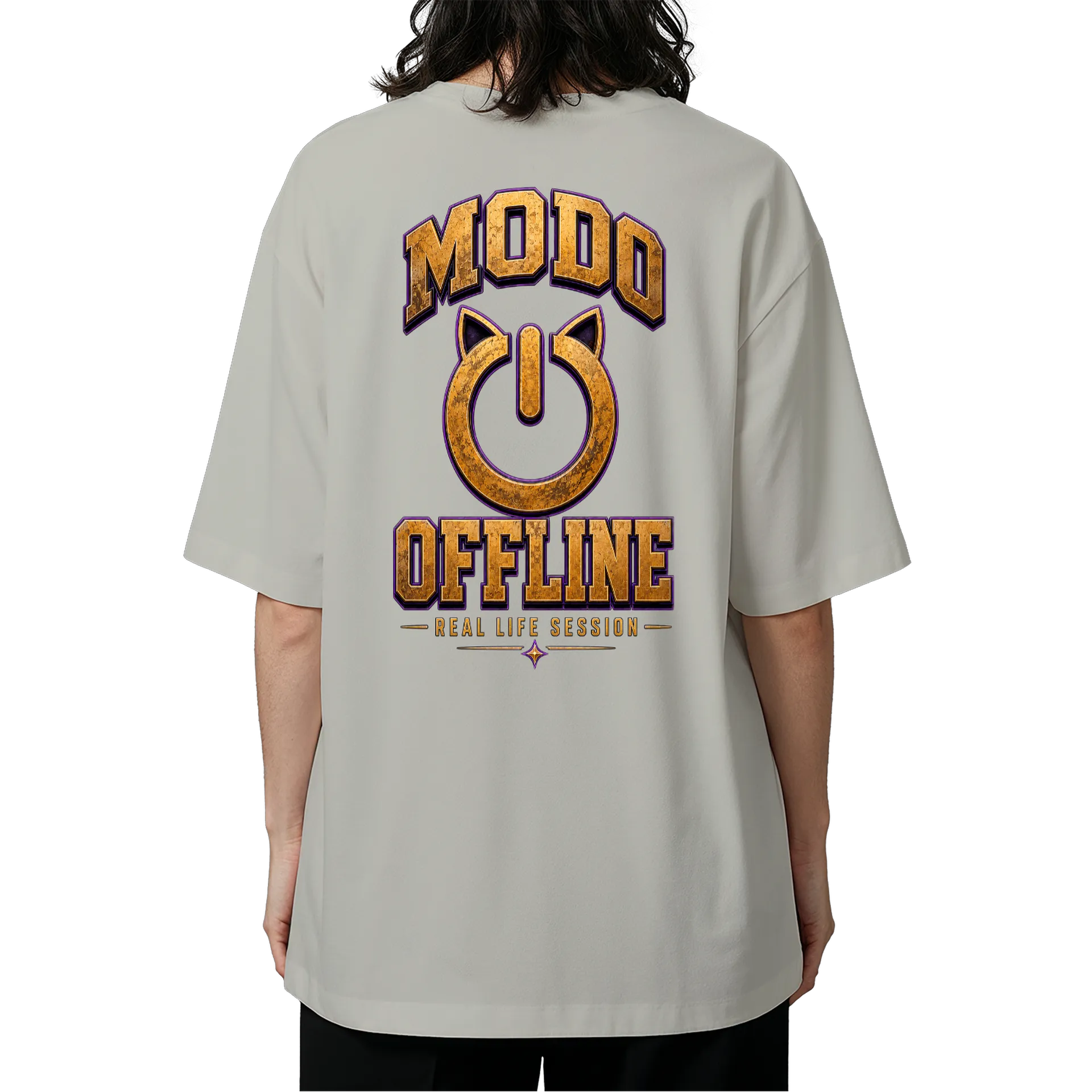 Camiseta Oversized Gamer Modo Offline de HeyBastet — imagem 5 de 6