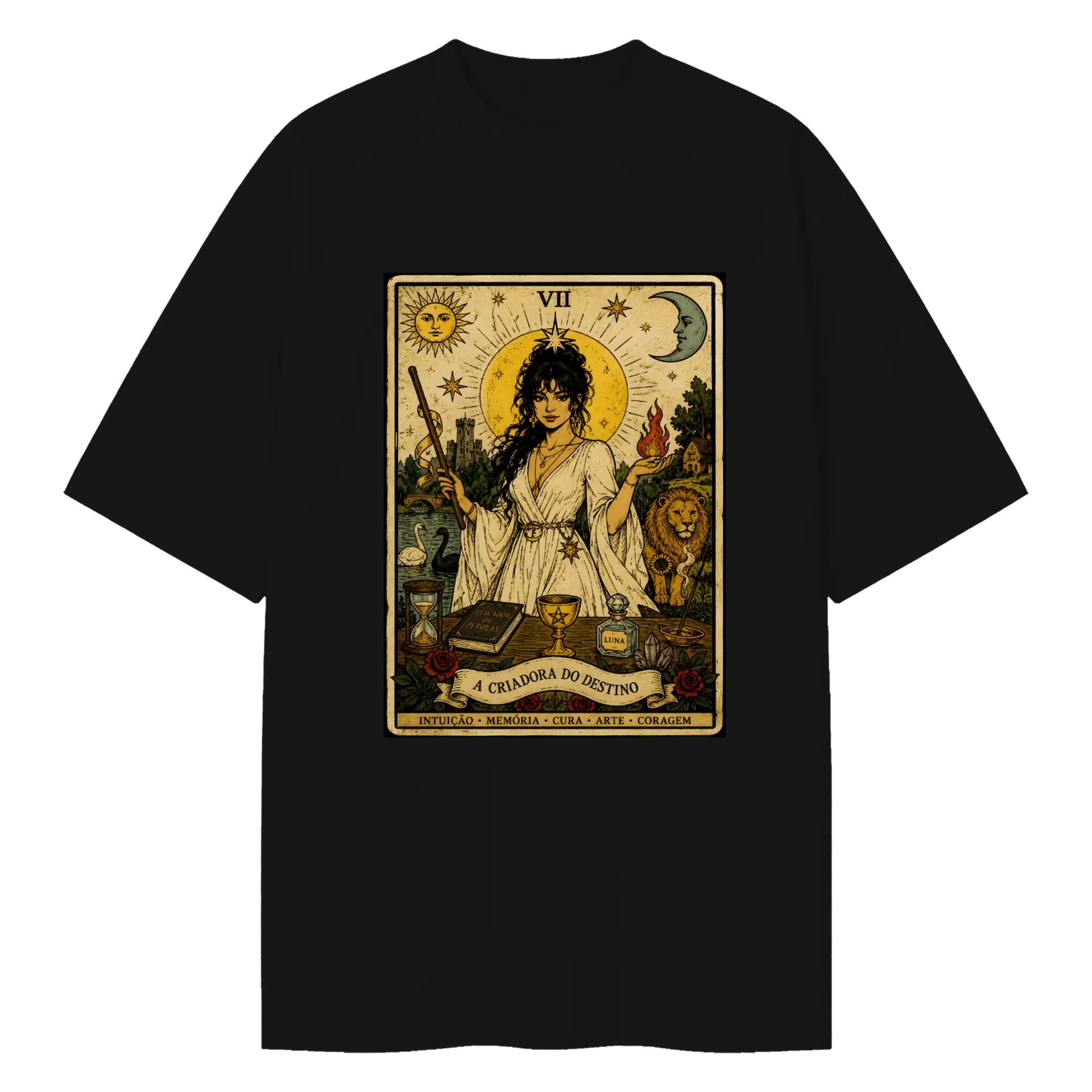 Camiseta Oversized A Criadora do Destino 100% Algodão - Imagem 1