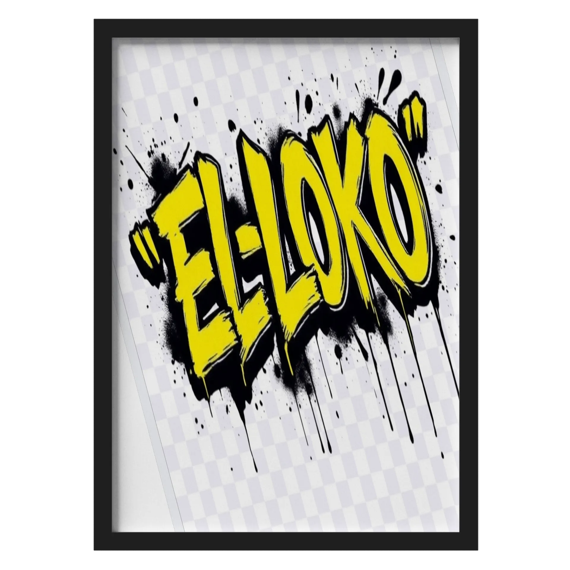 Quadro Grafite Amarelo Rápido Letras A3 - Imagem 1