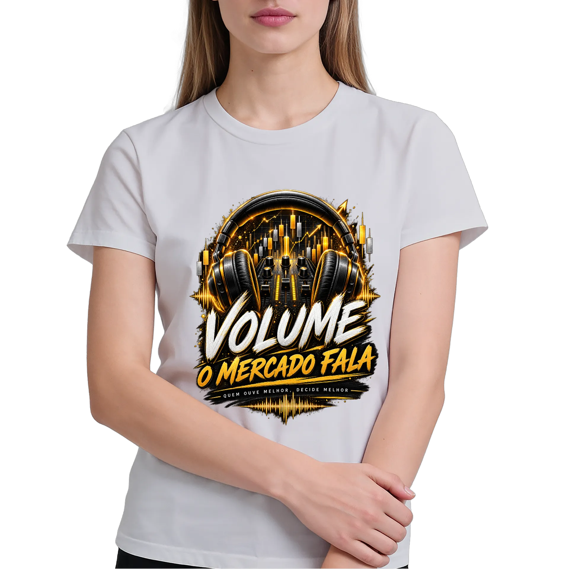 Camiseta Volume O Mercado Fala 100% Algodão - Imagem 4