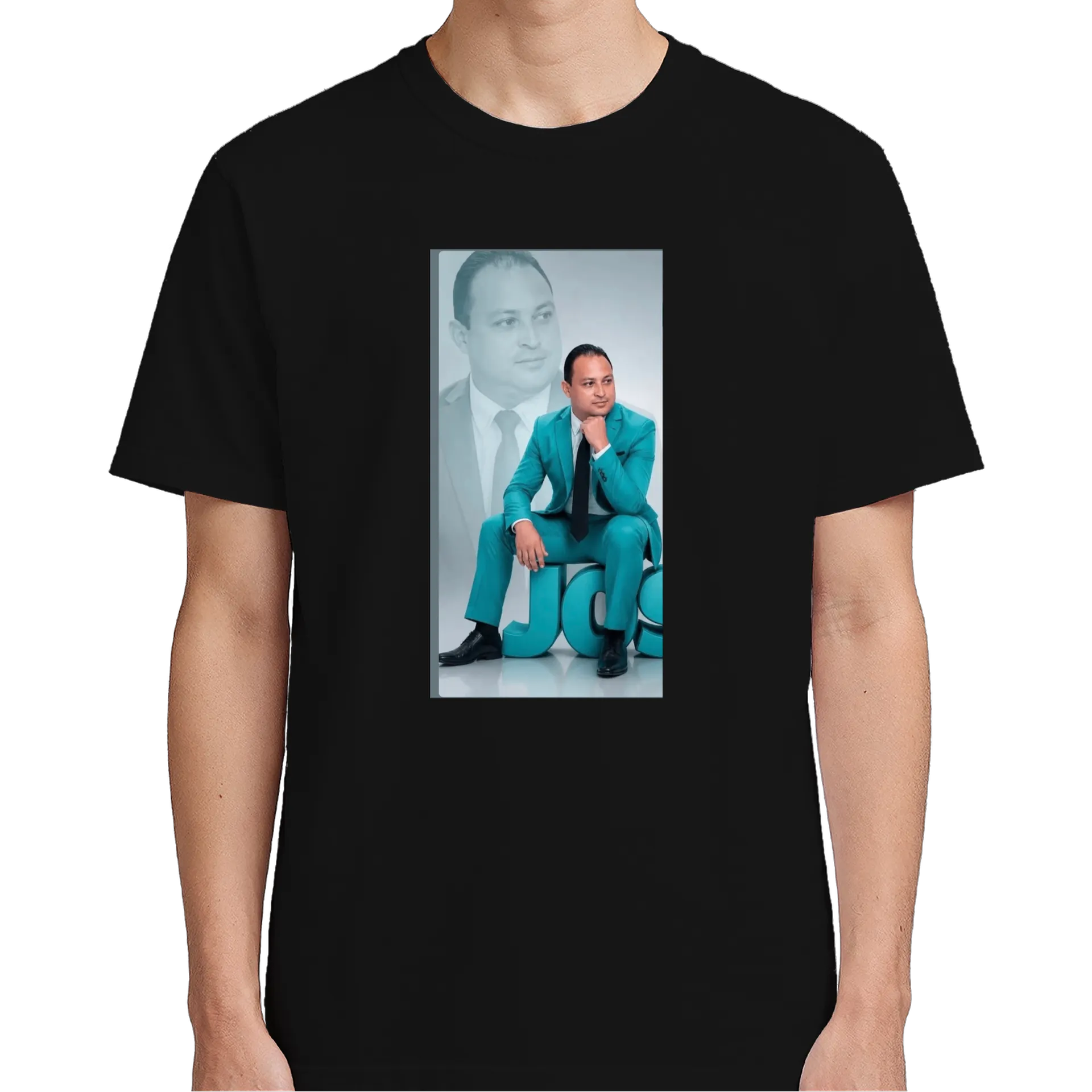 Camiseta Estampa Homem de Negócios Azul 100% Algodão de José Raimundo  — imagem 4 de 6